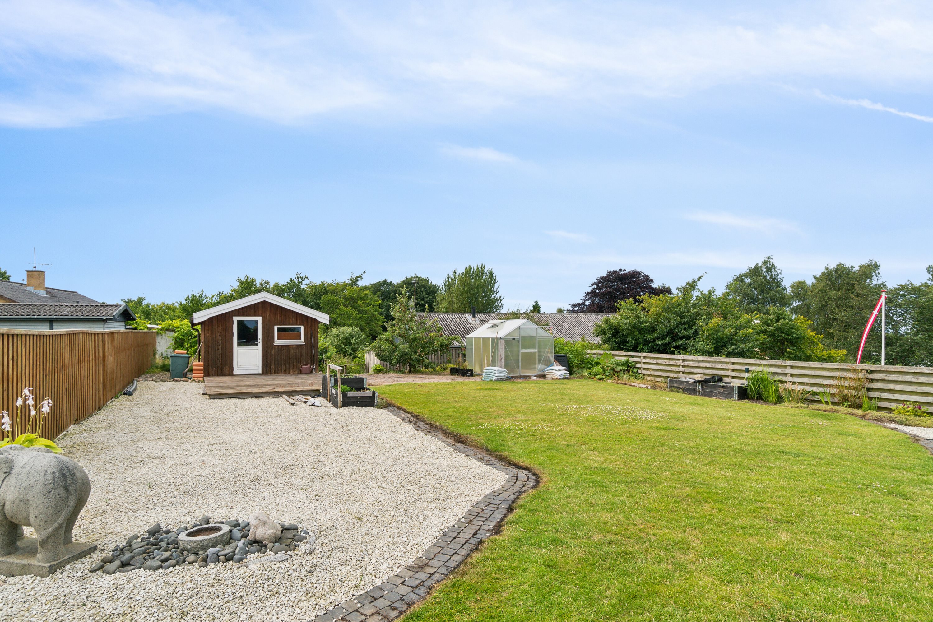 Fremhævet set fra haven billede i fuldskærmstilstand. Billede af Oddenvej 148, Lumsås, 4500 Nykøbing Sj