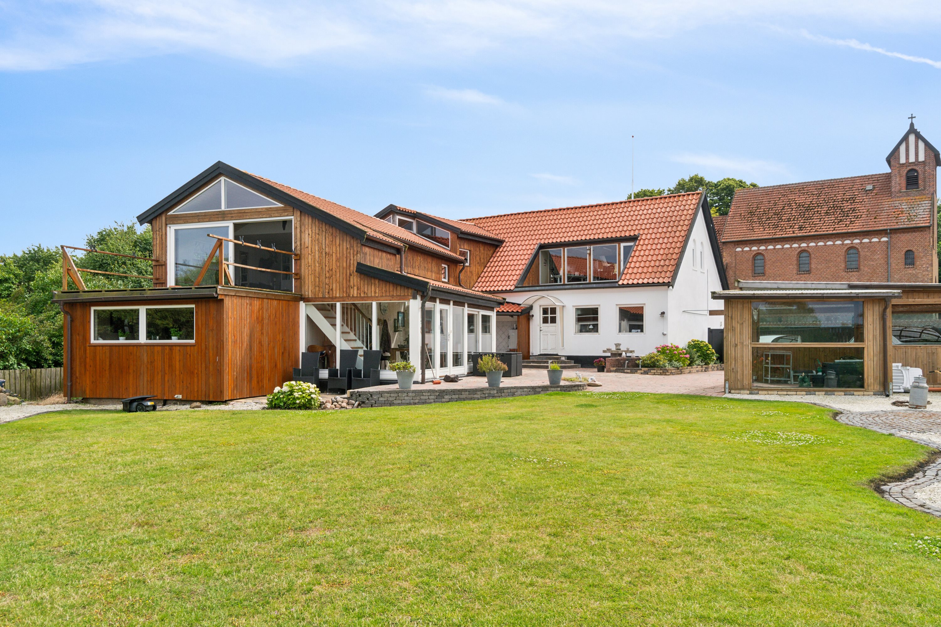 Miniaturebillede 1: set fra haven. Billede af Oddenvej 148, Lumsås, 4500 Nykøbing Sj