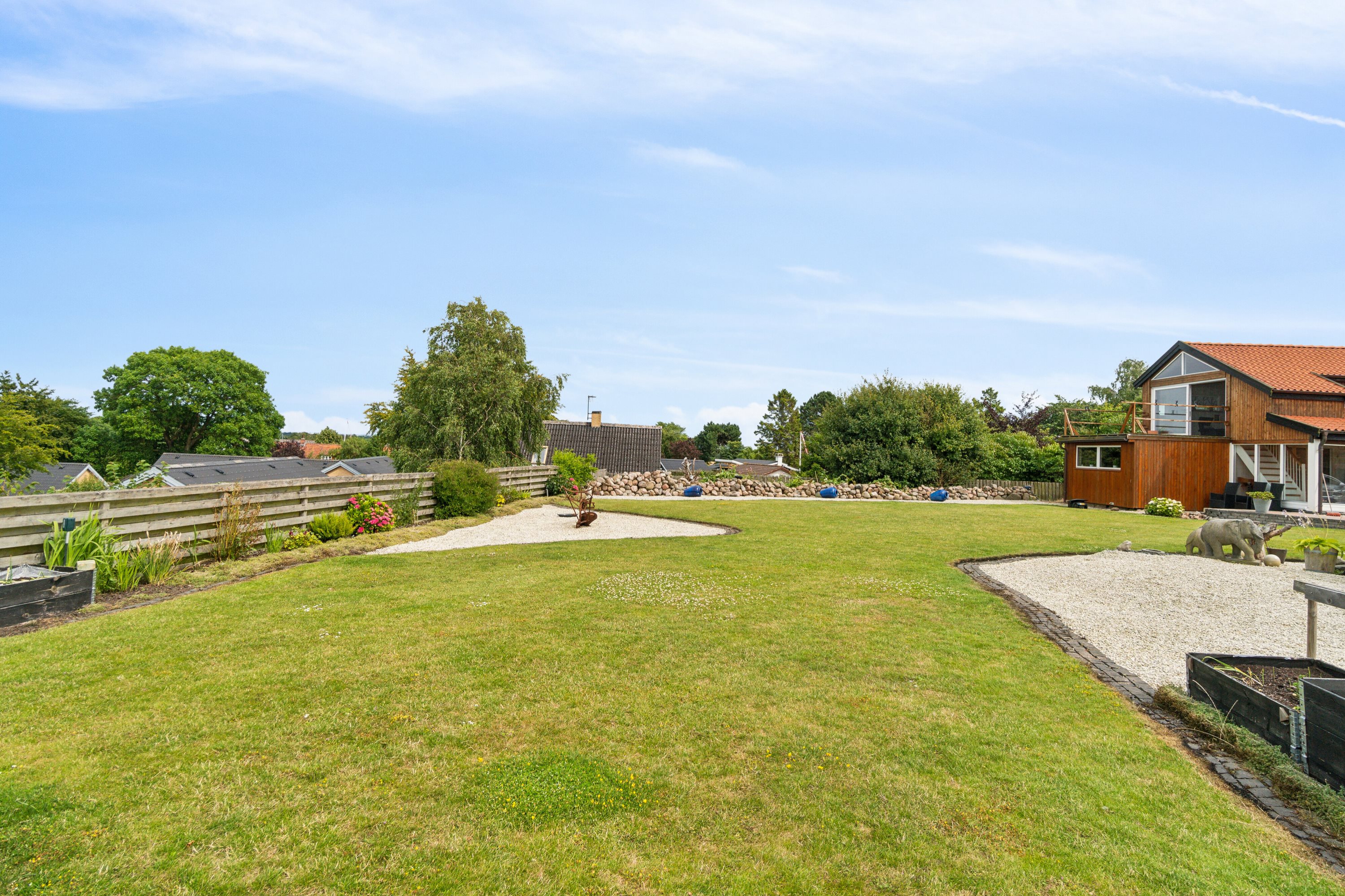 Fremhævet set fra haven billede i fuldskærmstilstand. Billede af Oddenvej 148, Lumsås, 4500 Nykøbing Sj