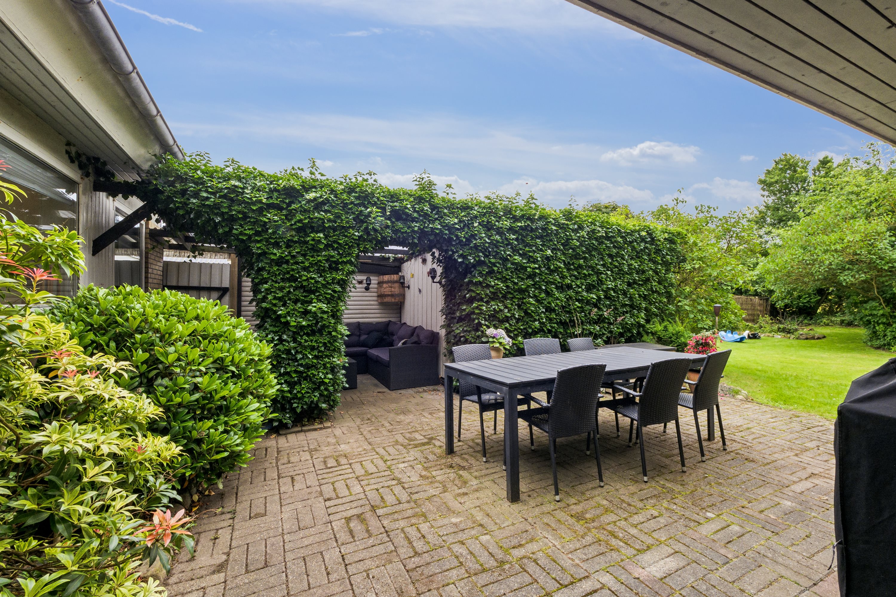 Fremhævet terrasse billede i fuldskærmstilstand. Billede af Agertoften 12, Vodstrup, 7900 Nykøbing M