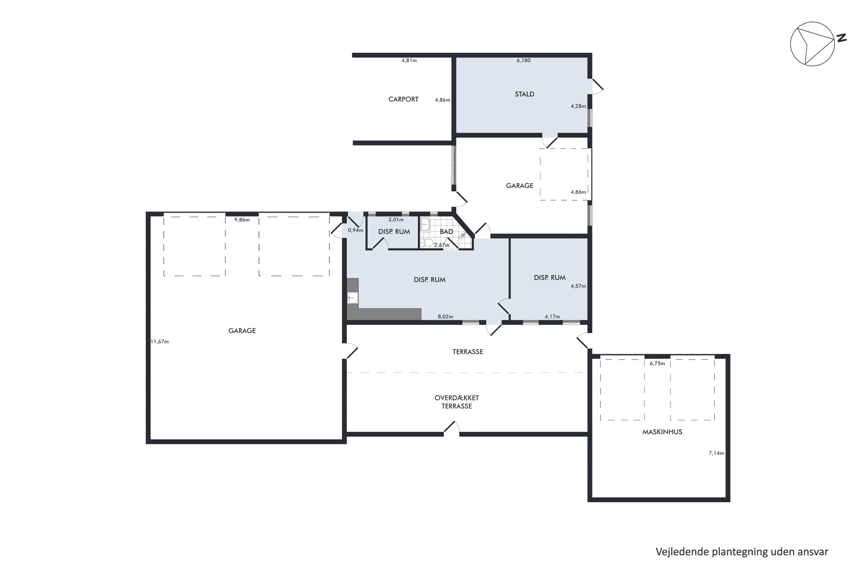 Plantegninger billede af Vinkelvej 3, Hvorslev, 8860 Ulstrup