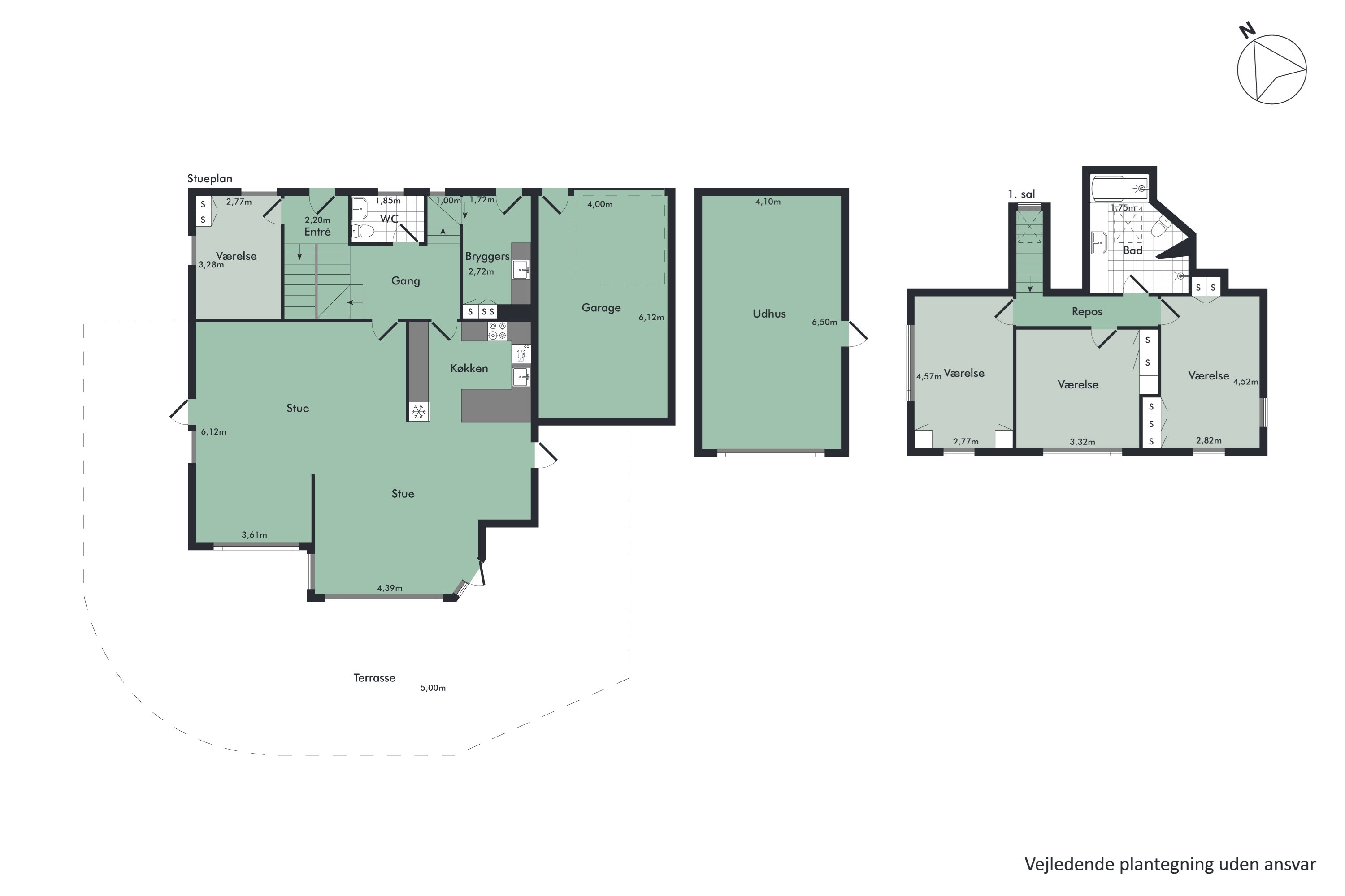 Plantegninger billede af Halsvej 170, Stae, 9310 Vodskov
