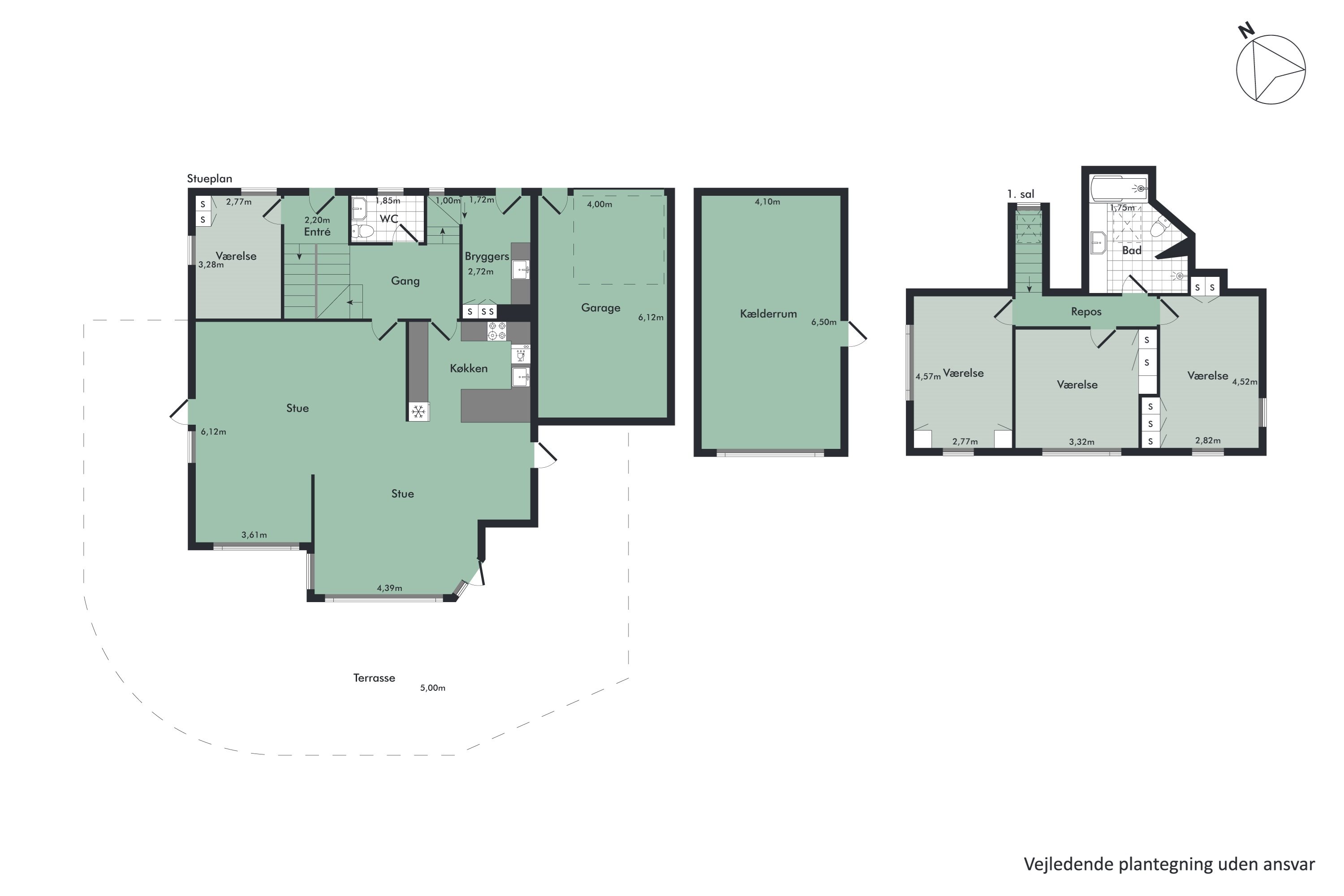 Plantegninger billede af Halsvej 170, Stae, 9310 Vodskov