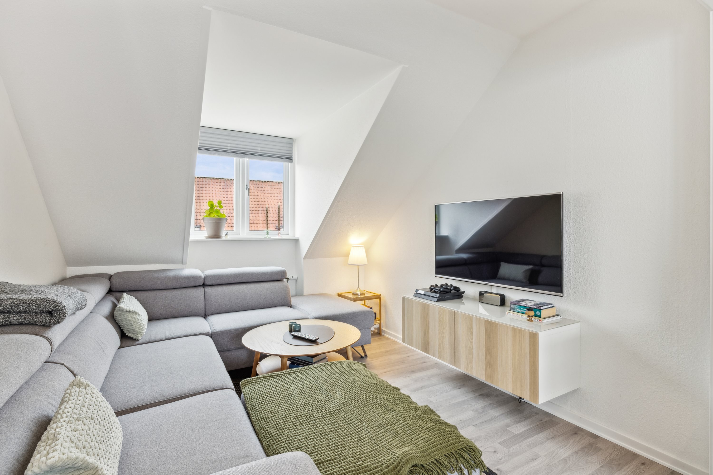 Fremhævet stue billede i fuldskærmstilstand. Billede af Skottenborg 7, 2. th., 8800 Viborg