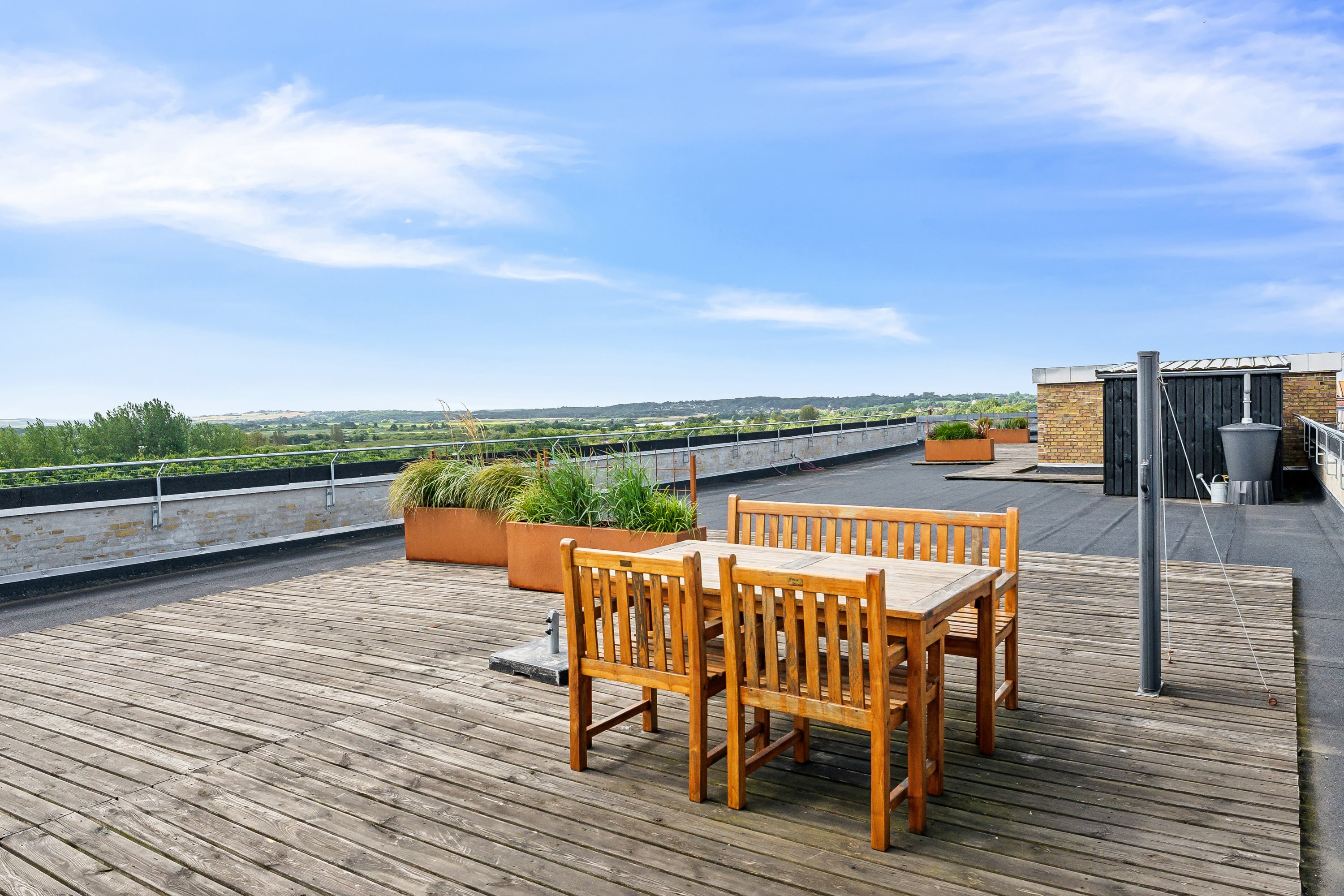 Fremhævet terrasse billede i fuldskærmstilstand. Billede af Vestergade 68, 4. tv., 8900 Randers C