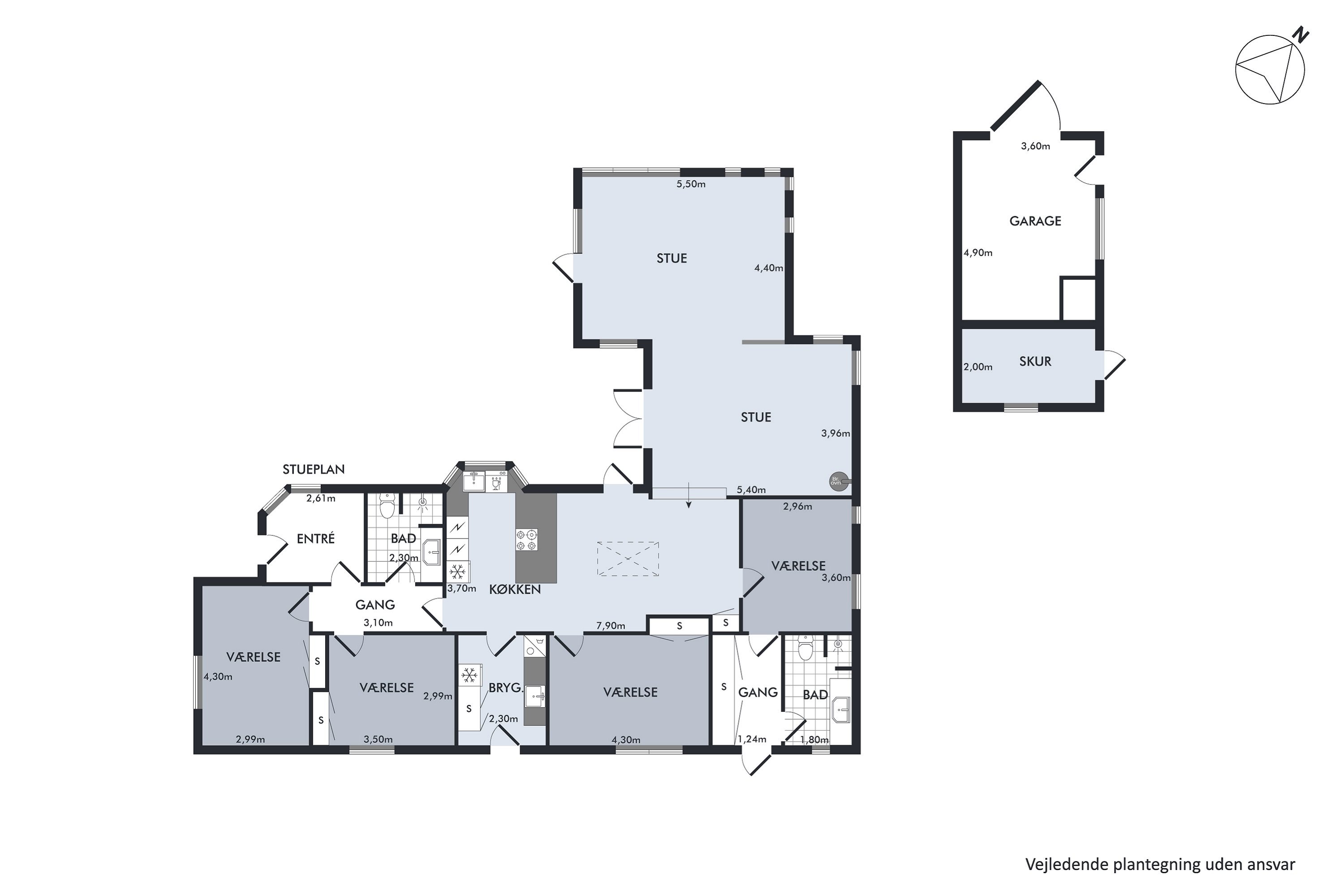 Plantegninger billede af Hammermøllevej 17A, 3150 Hellebæk