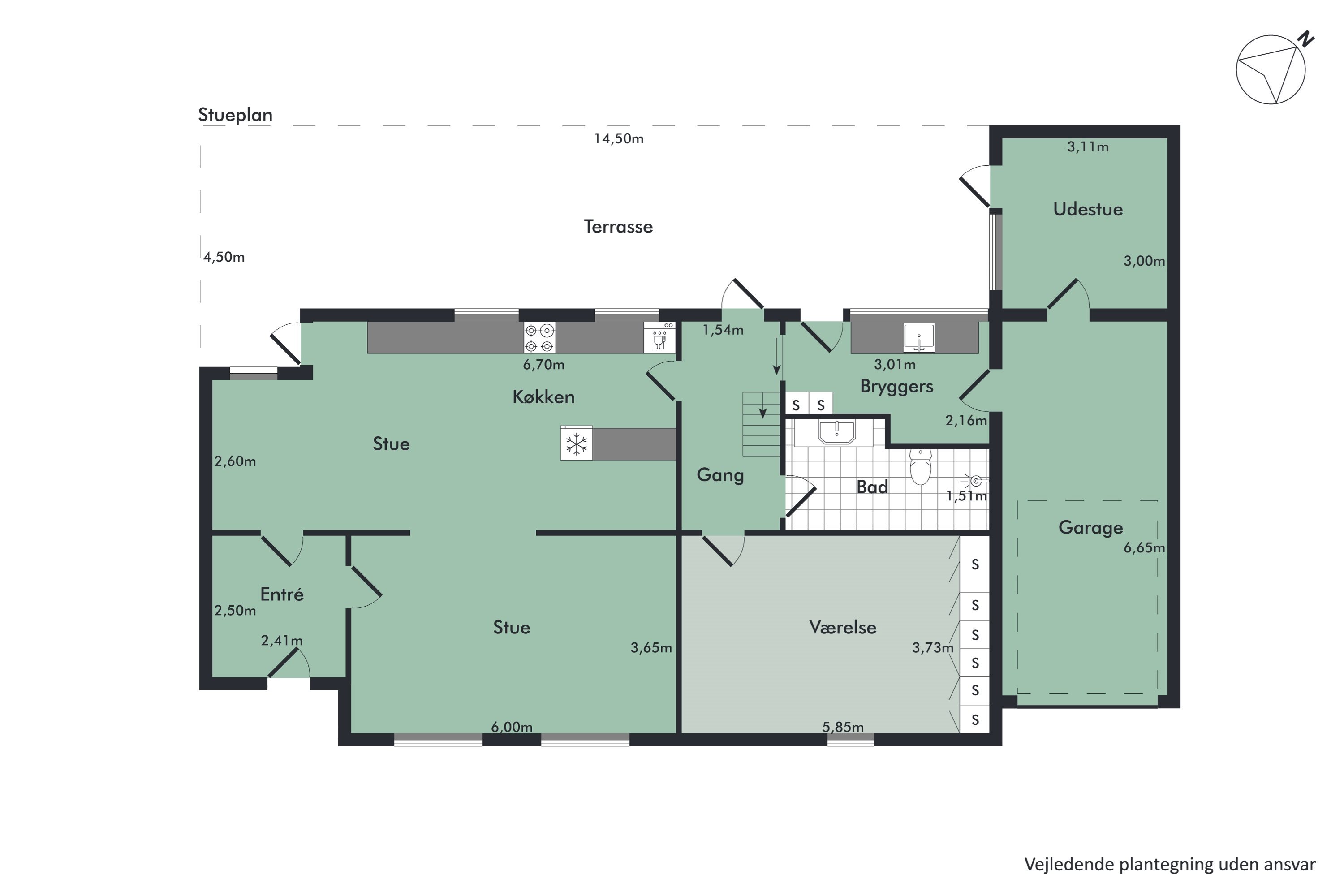 Plantegninger billede af Vestergade 71, Ulsted, 9370 Hals