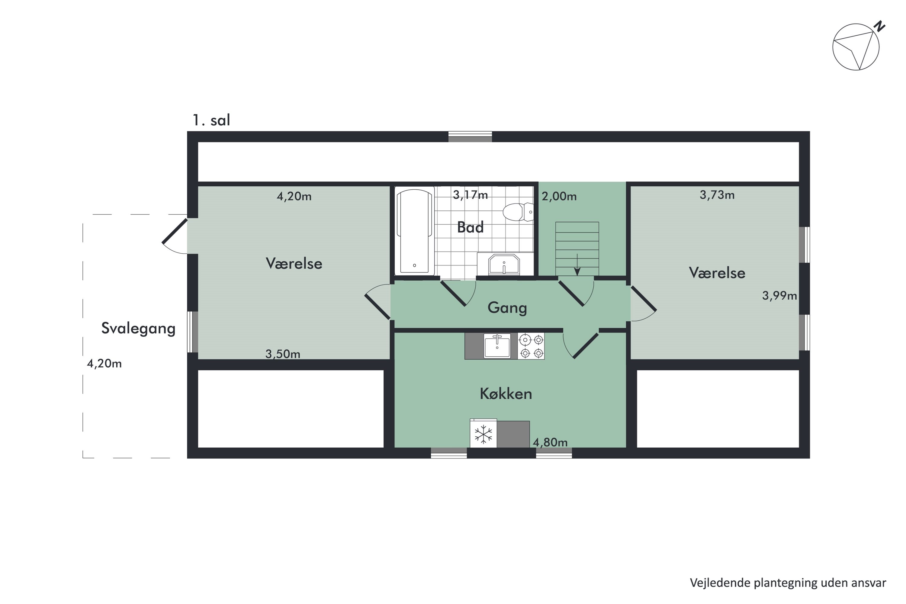 Plantegninger billede af Vestergade 71, Ulsted, 9370 Hals