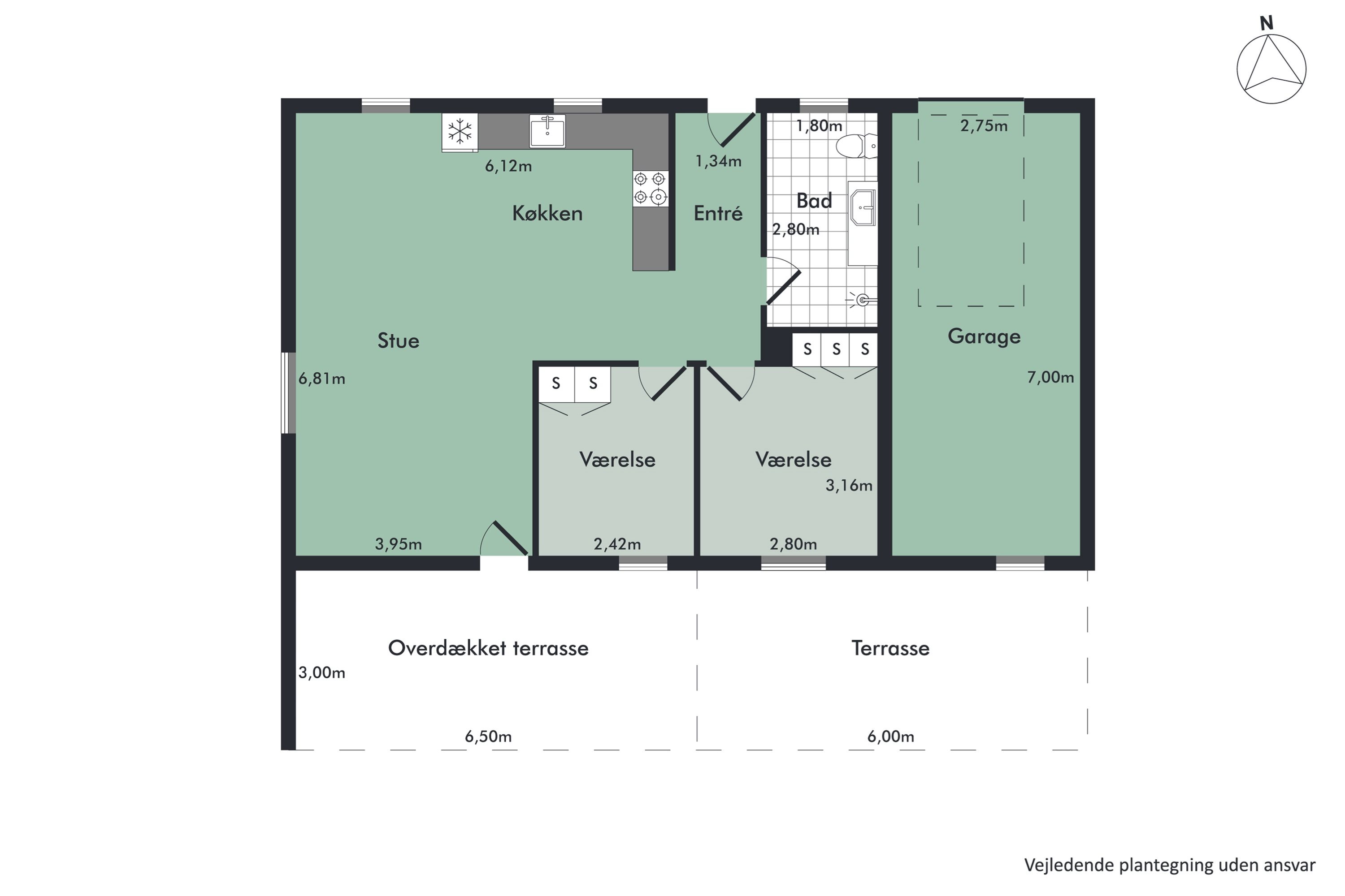 Plantegninger billede af Borgergade 92, 9362 Gandrup
