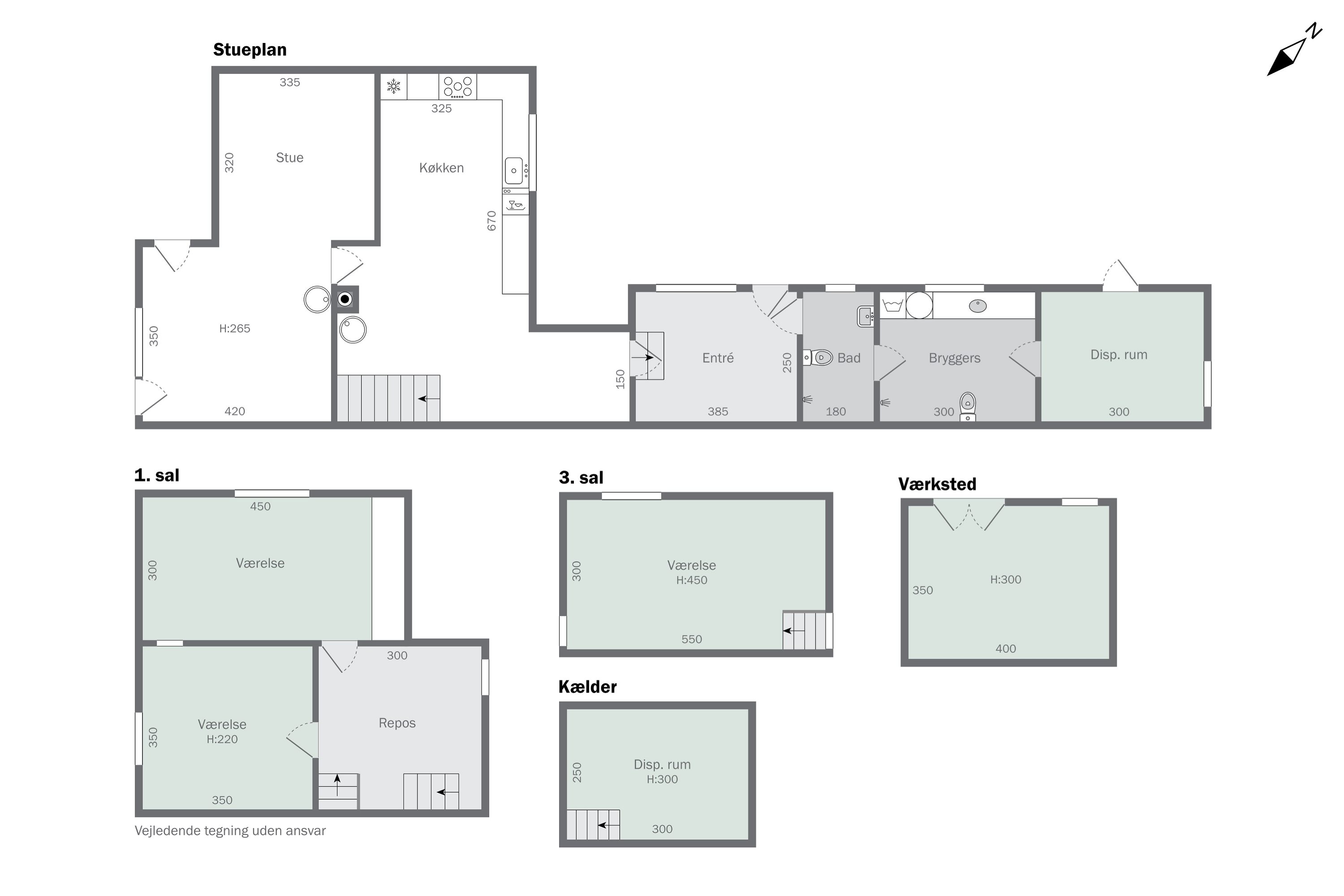 Plantegninger billede af Søndre Alle 31, 3700 Rønne