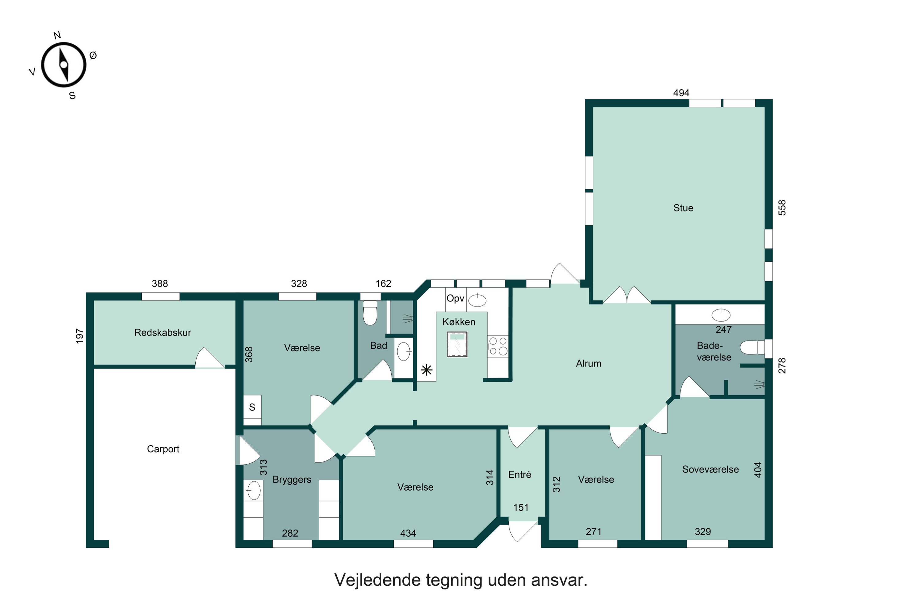 Plantegninger billede af Stengårdsvej 8, Glud, 7130 Juelsminde