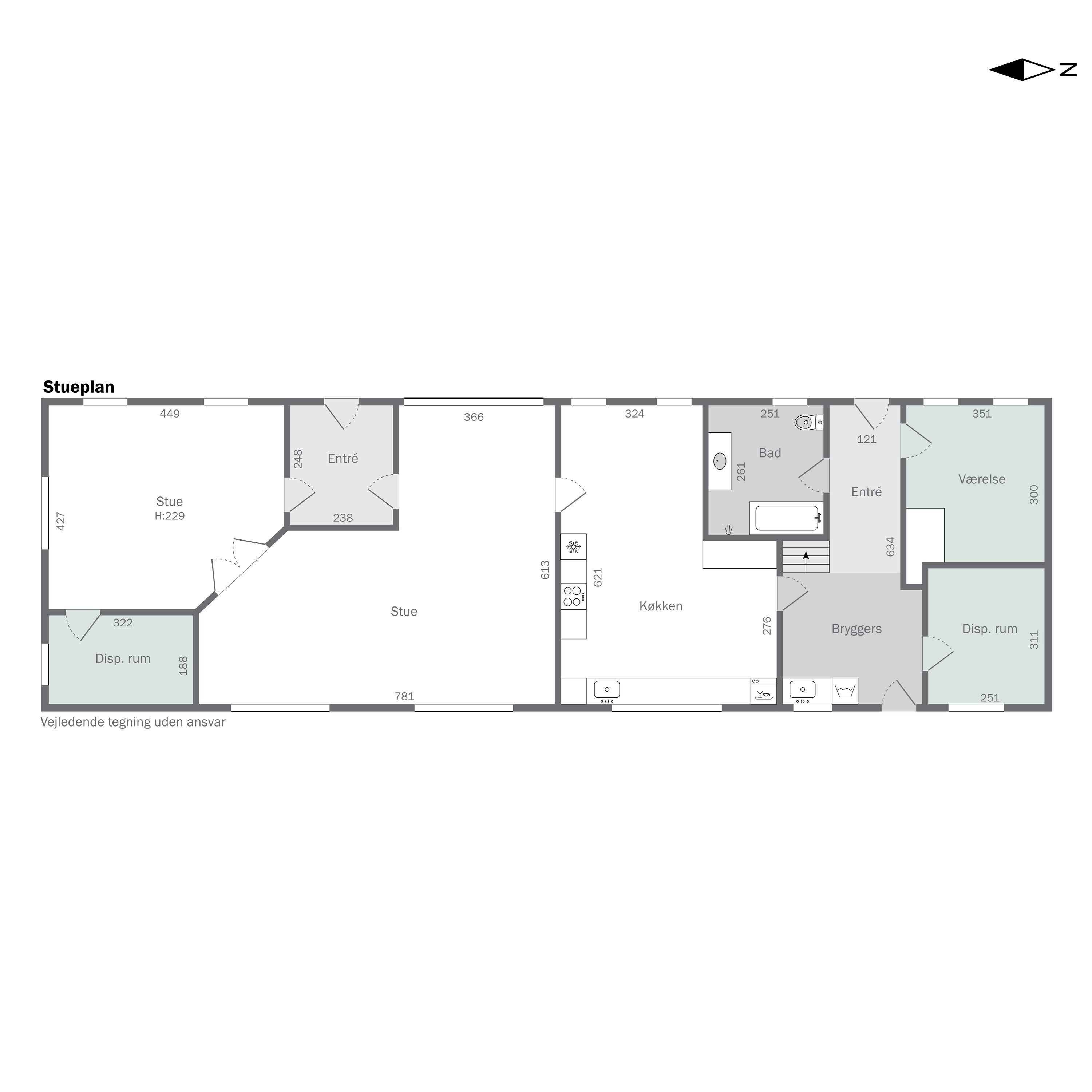 Plantegninger billede af Oddesundvej 264, Kjæstrup, 7760 Hurup Thy