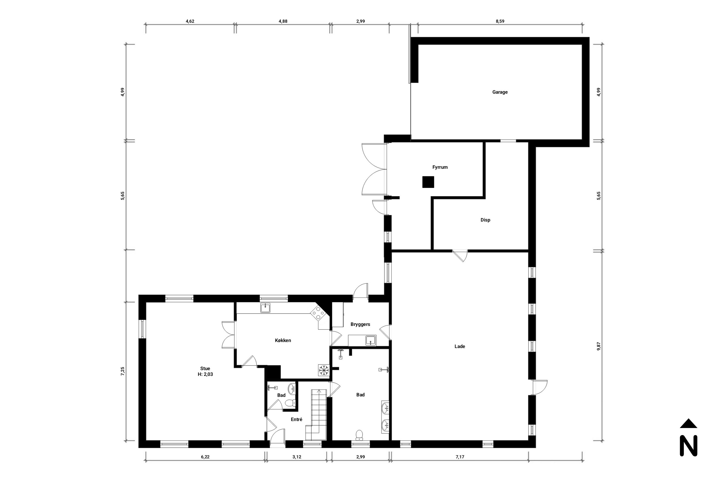 Plantegninger billede af Teglværksvej 9, Særslev, 4850 Stubbekøbing