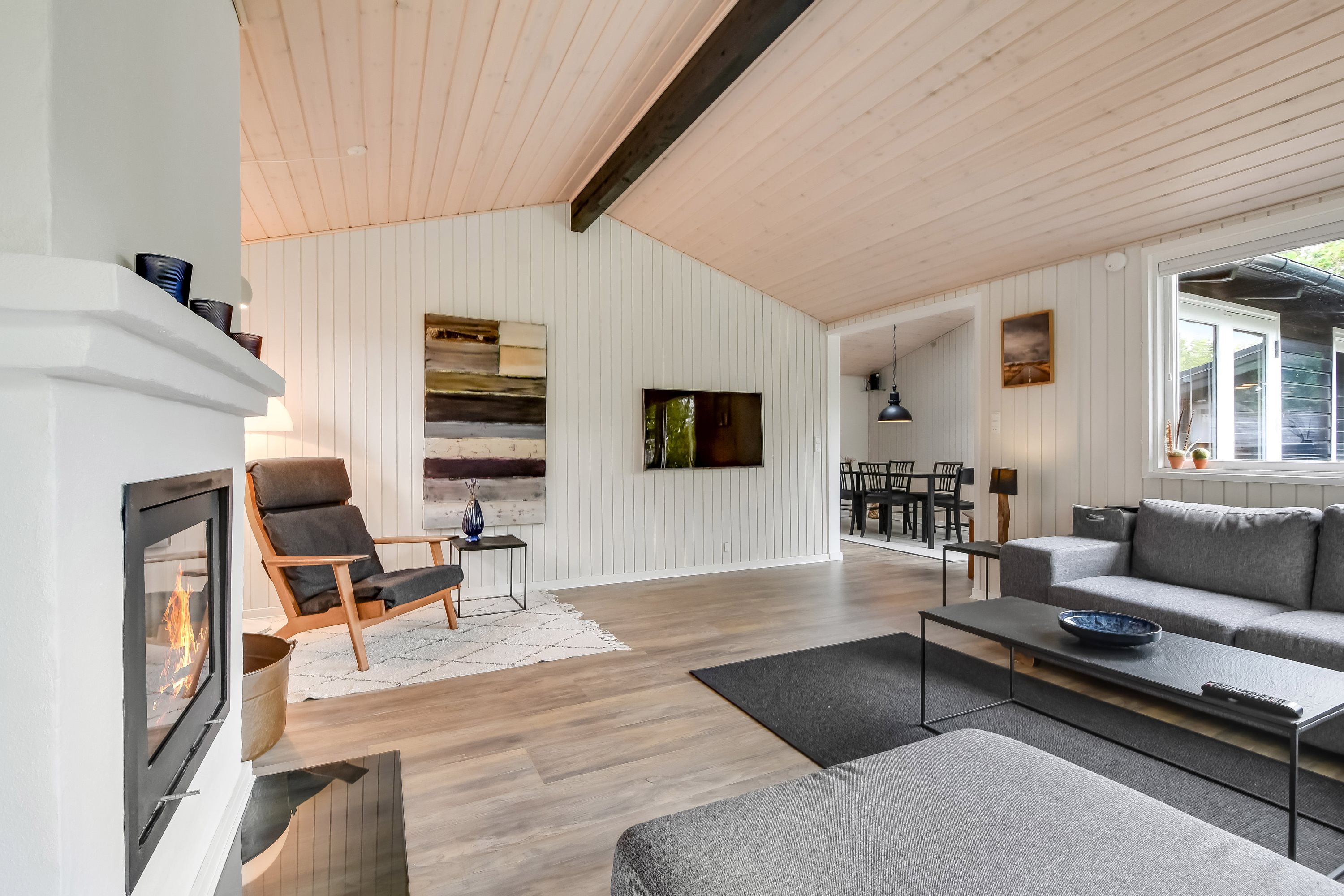 Fremhævet stue billede i fuldskærmstilstand. Billede af Lyngvej 28, Rindby Strand, 6720 Fanø