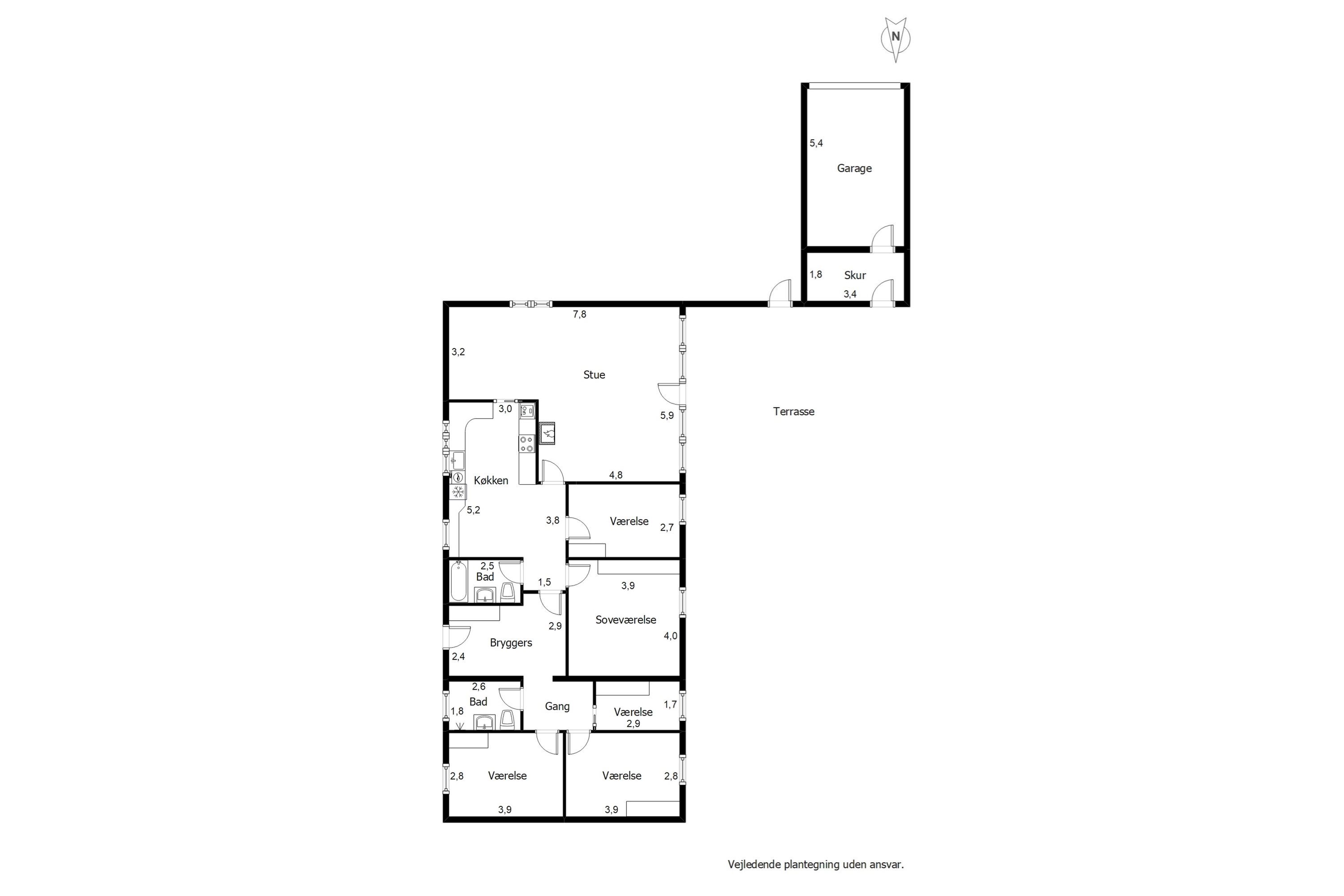 Plantegninger billede af Elmevej 5, 6862 Tistrup