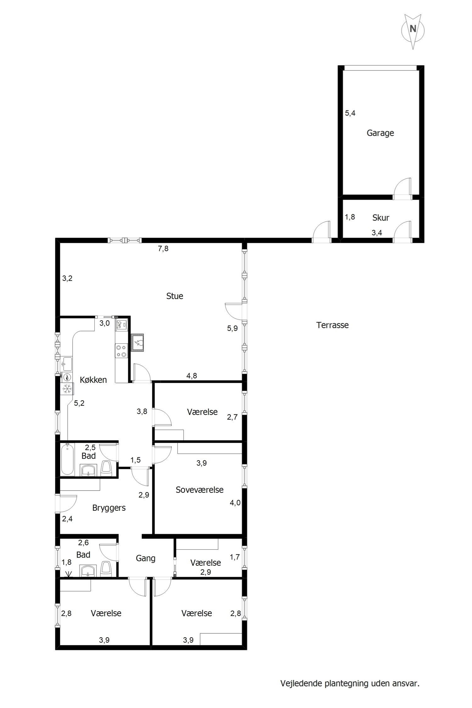 Plantegninger billede af Elmevej 5, 6862 Tistrup