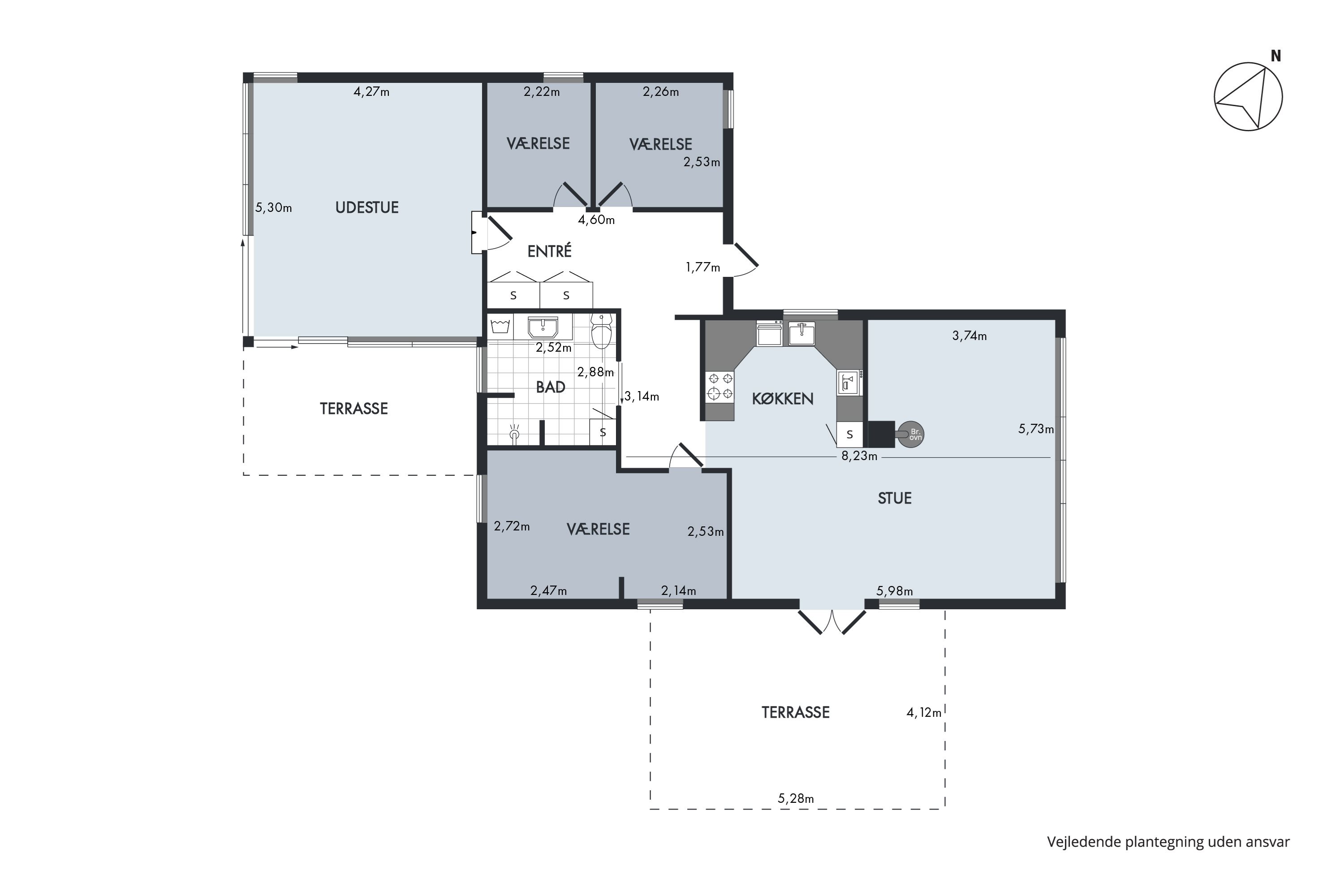 Plantegninger billede af Hedestien 3, Sillerslev, 7990 Øster Assels