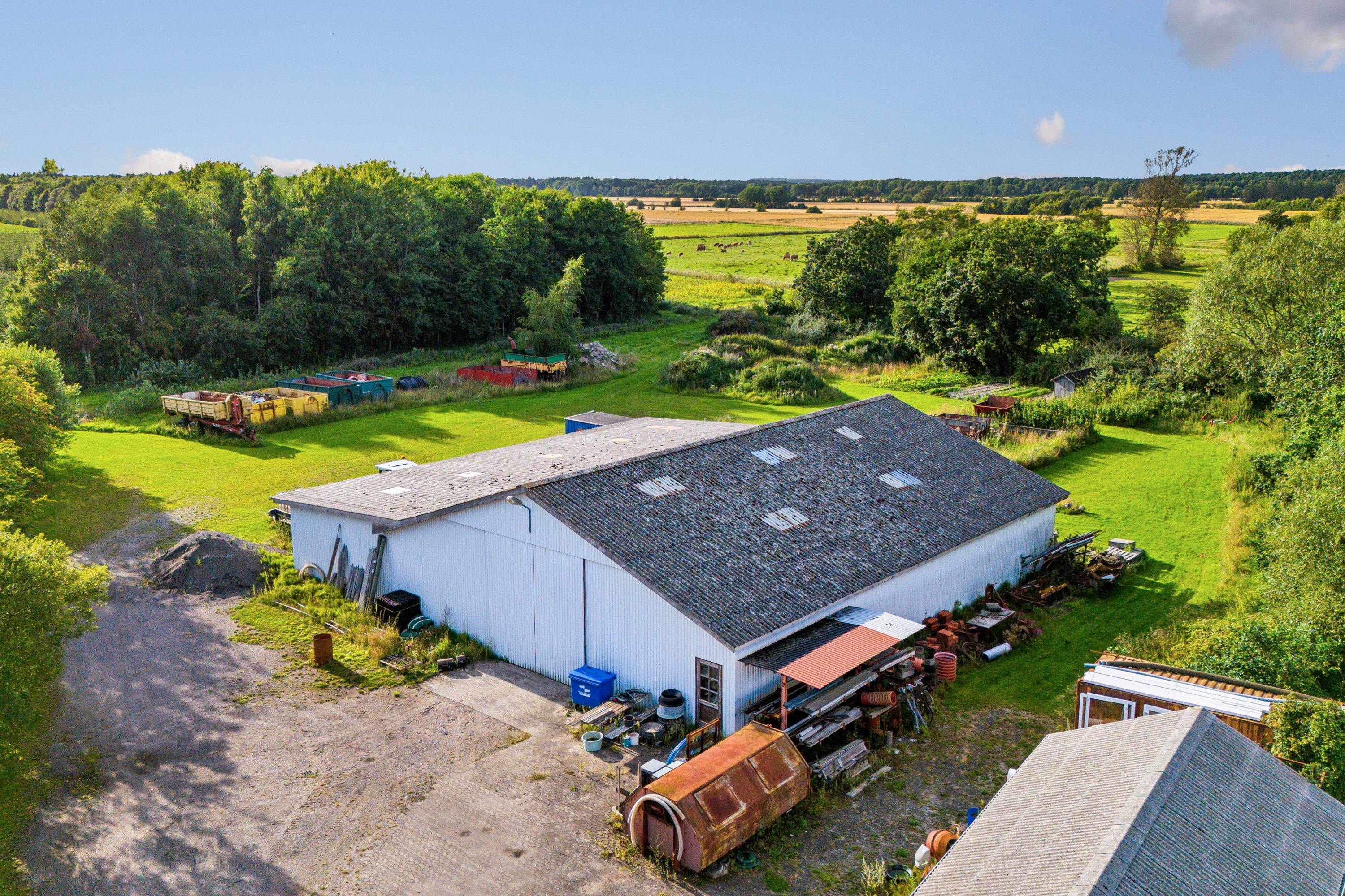 Fremhævet luftfoto billede i fuldskærmstilstand. Billede af Nørre Hurupvej 32A, Øster Hurup, 9560 Hadsund
