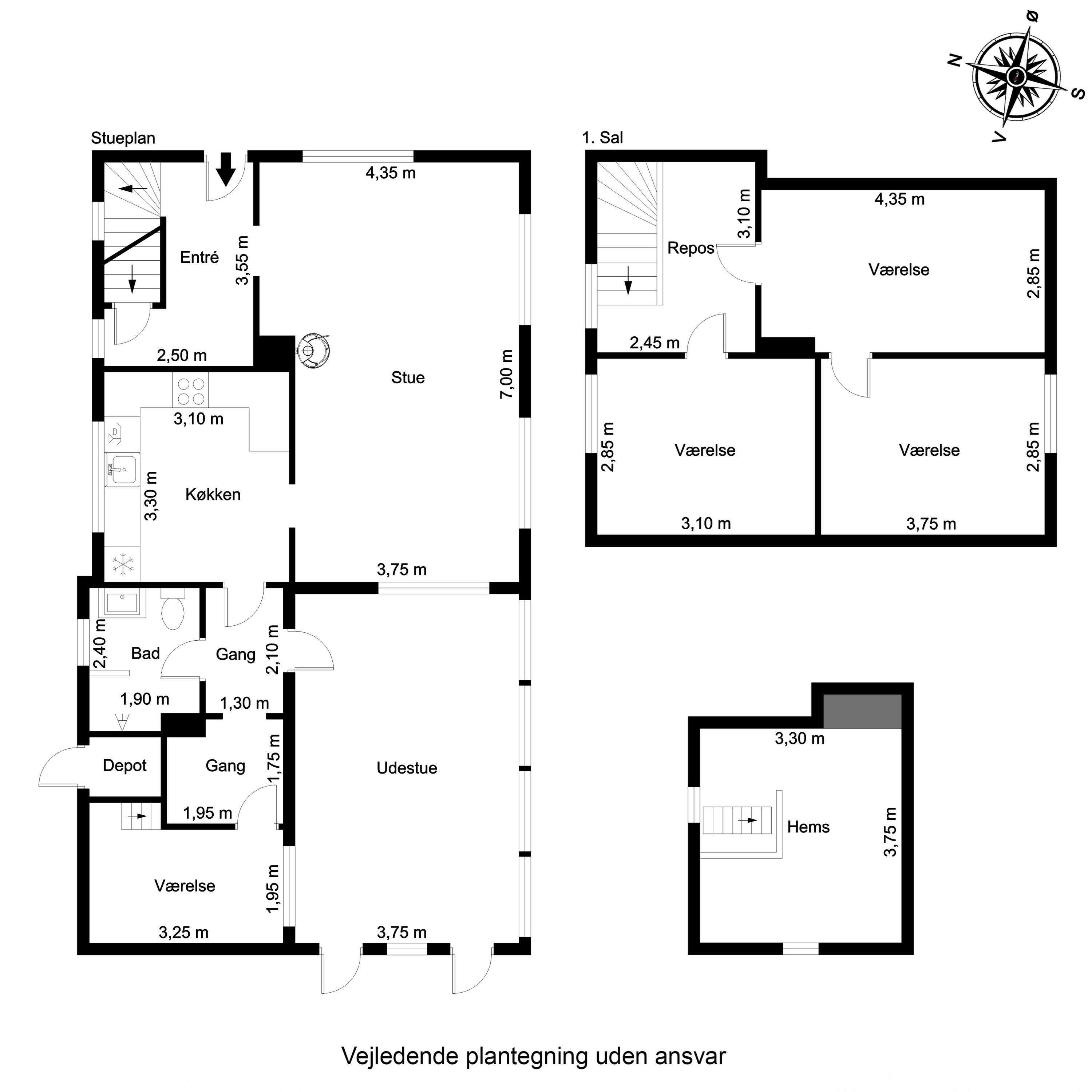 Plantegninger billede af Nørregade 37, 6623 Vorbasse