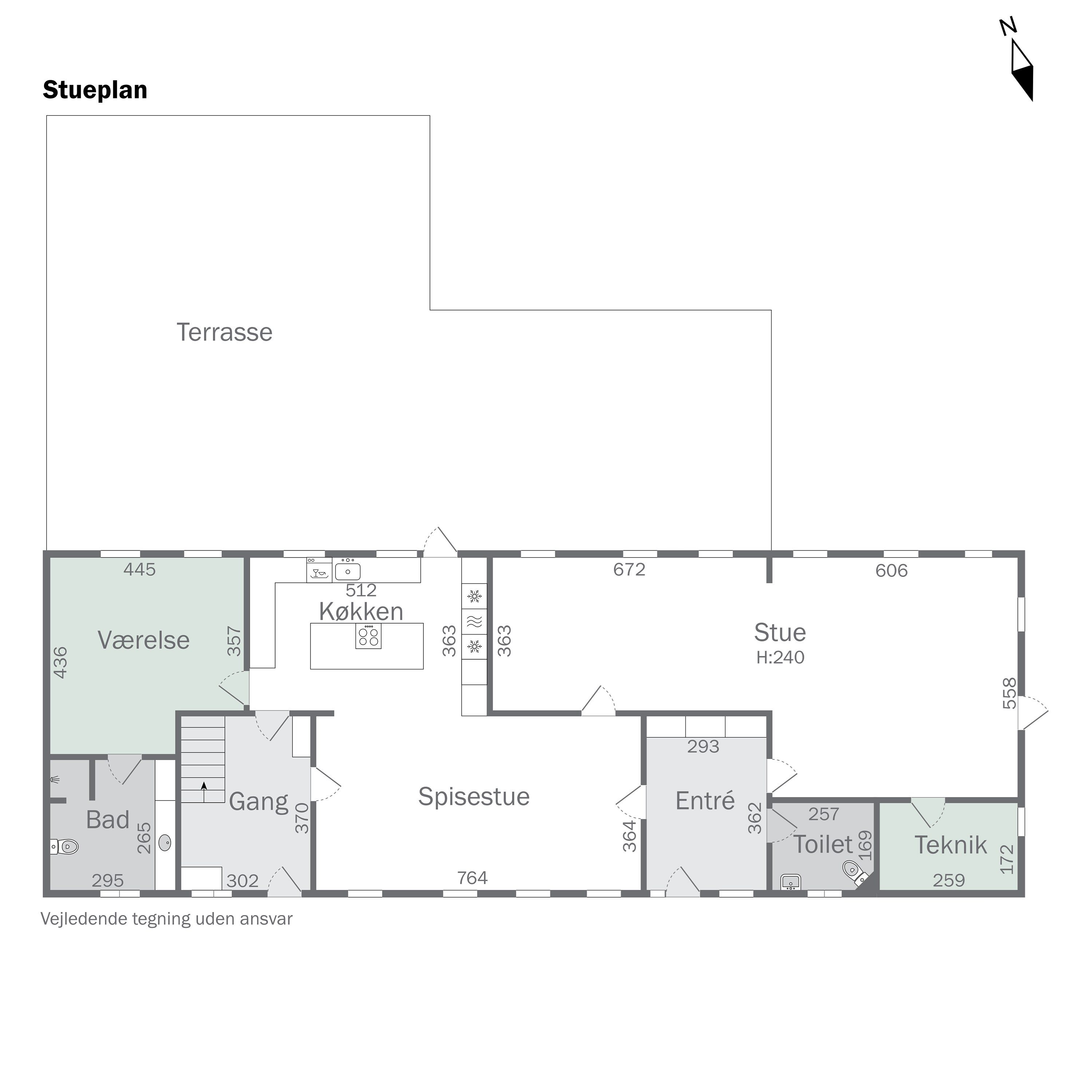 Plantegninger billede af Falkensteenvej 14, Gerlev, 4200 Slagelse