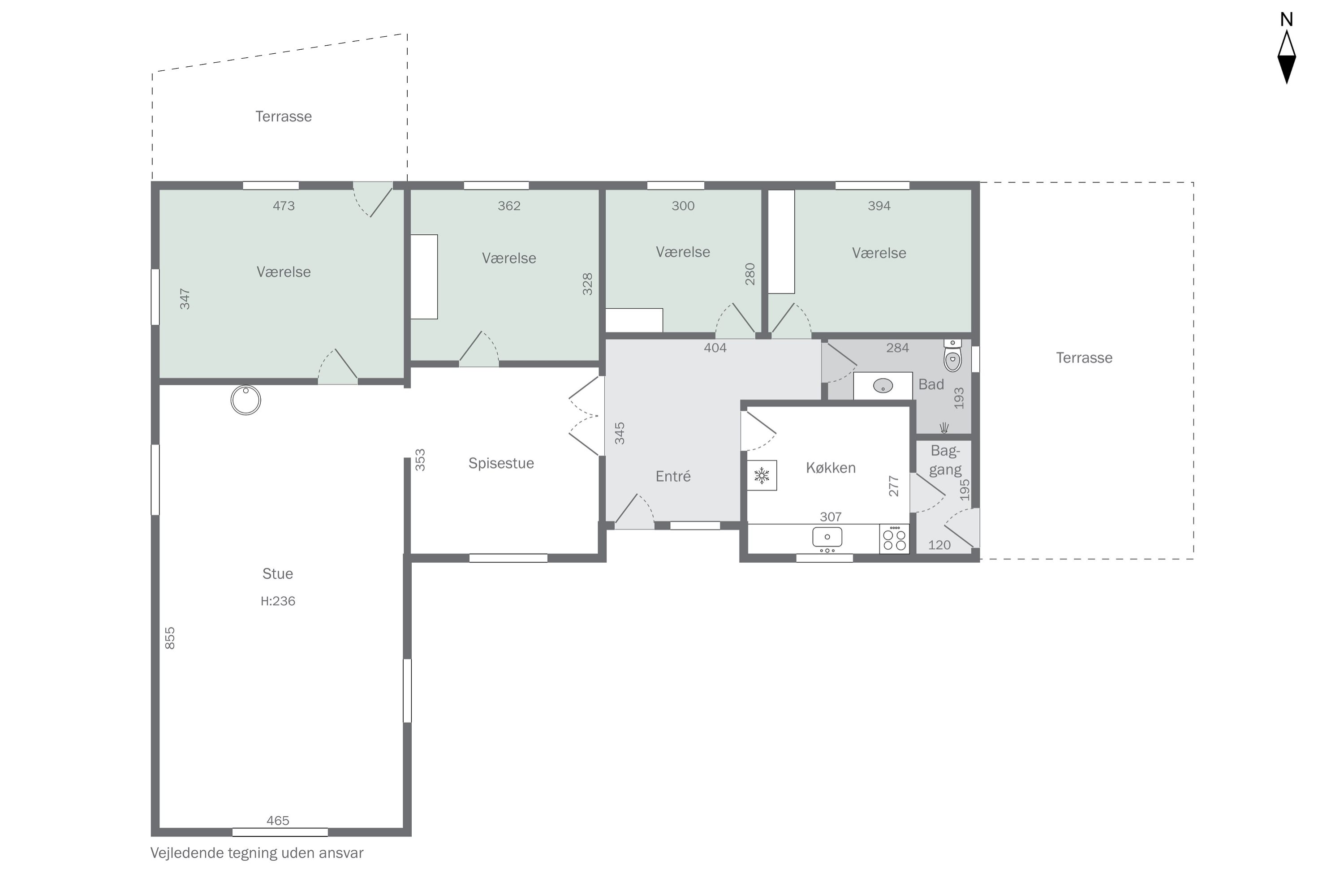 Plantegninger billede af Ringkøbingvej 23B, 7441 Bording