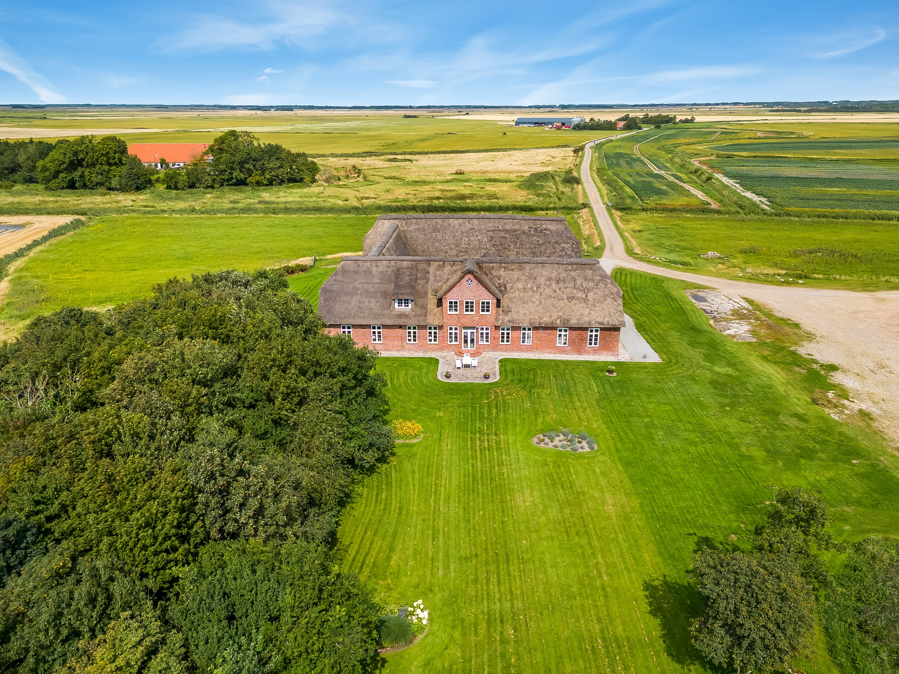 Fremhævet luftfoto billede i fuldskærmstilstand. Billede af Ved Åen 16, Møgeltønder, 6270 Tønder