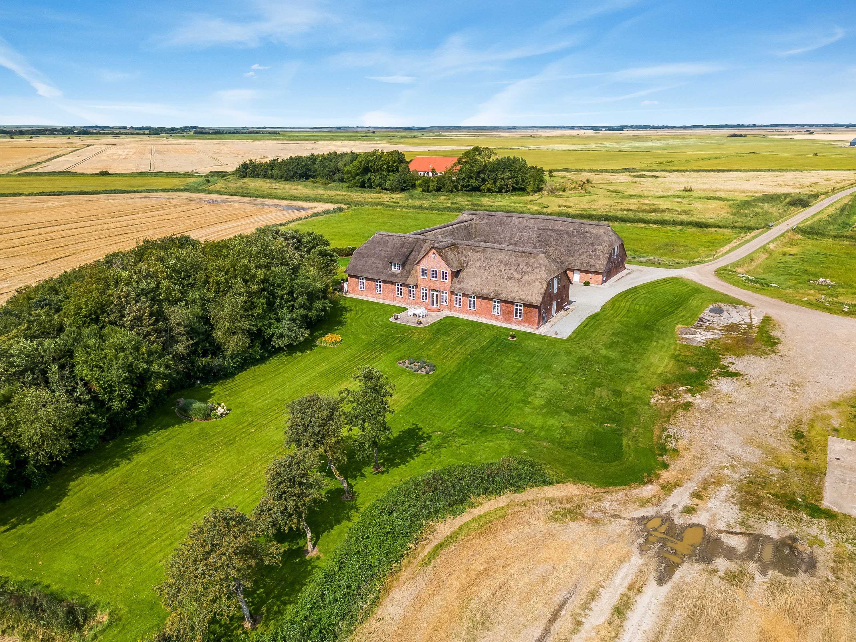 Fremhævet luftfoto billede i fuldskærmstilstand. Billede af Ved Åen 16, Møgeltønder, 6270 Tønder