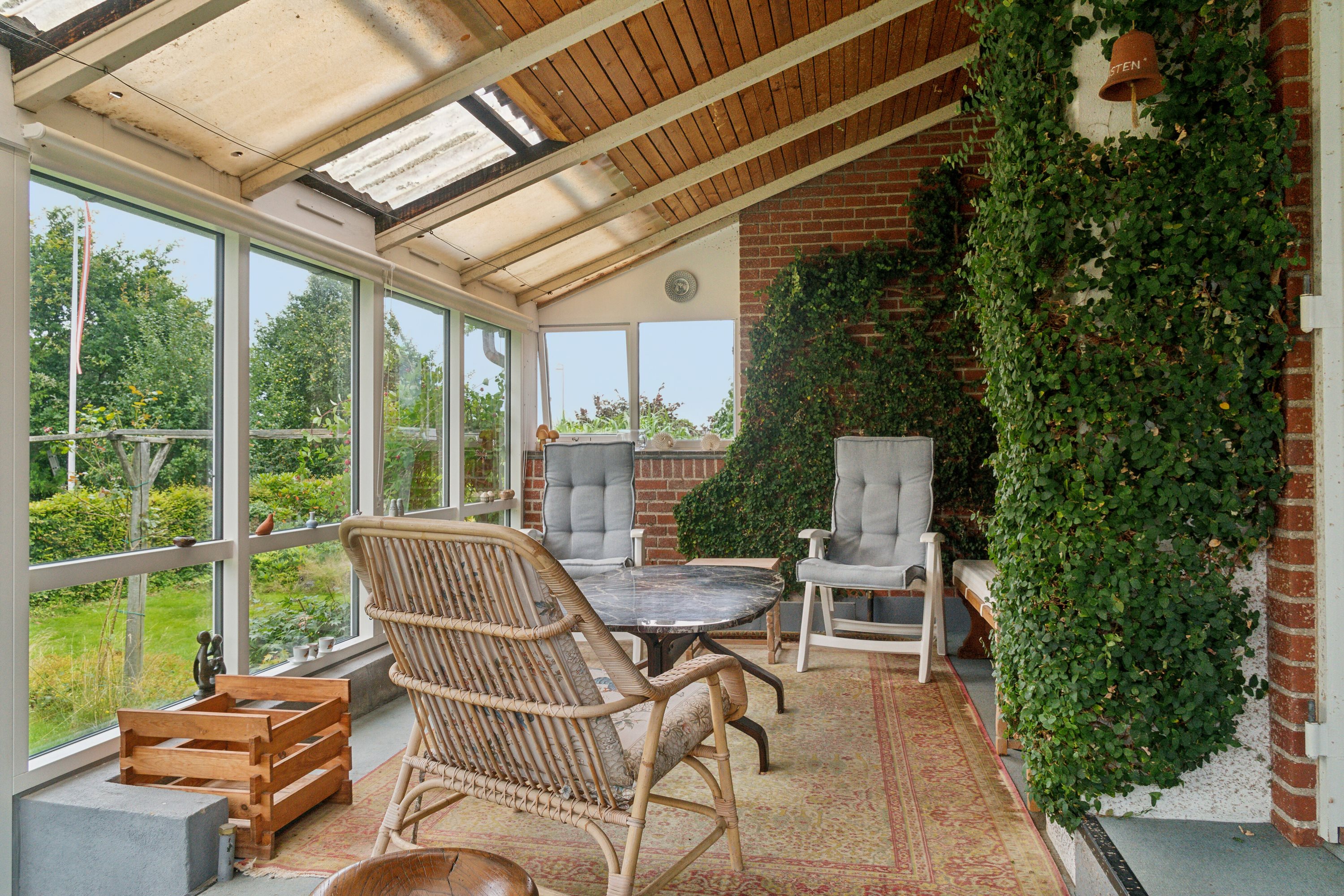 Fremhævet overdækket terrasse billede i fuldskærmstilstand. Billede af Stengårdsvej 25, 4690 Haslev