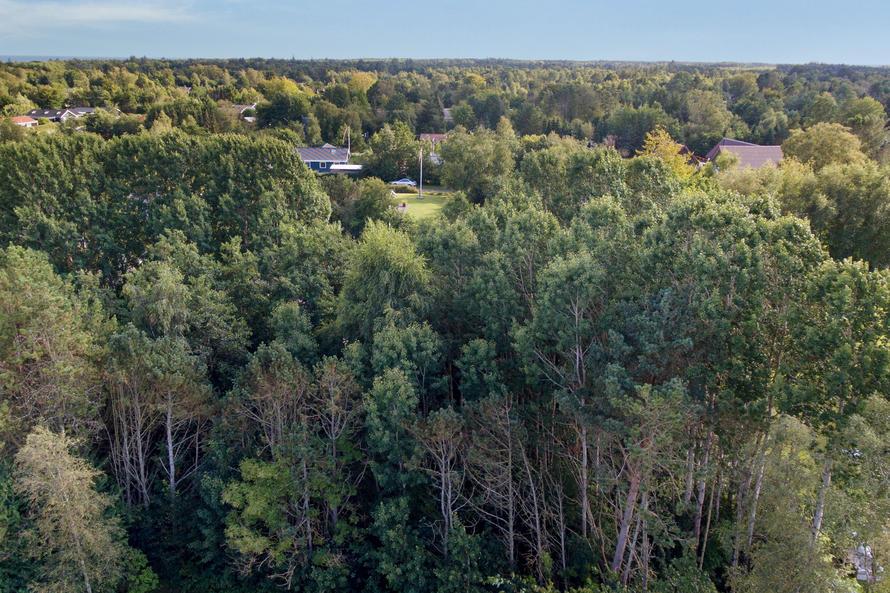 Fremhævet luftfoto billede i fuldskærmstilstand. Billede af Vagtelvej 38, Hou, 9370 Hals
