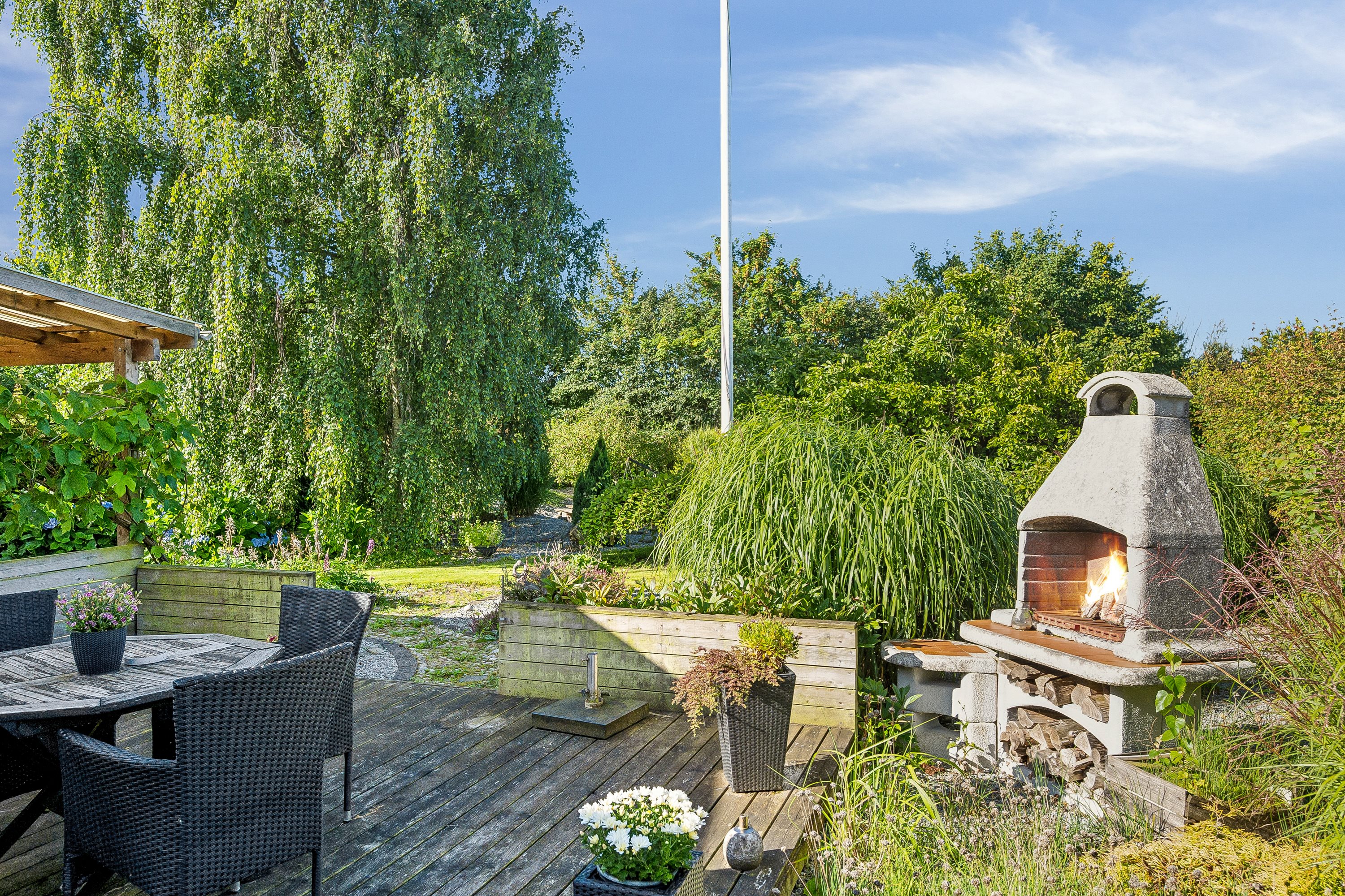 Fremhævet terrasse billede i fuldskærmstilstand. Billede af Markedsvej 14, 9700 Brønderslev