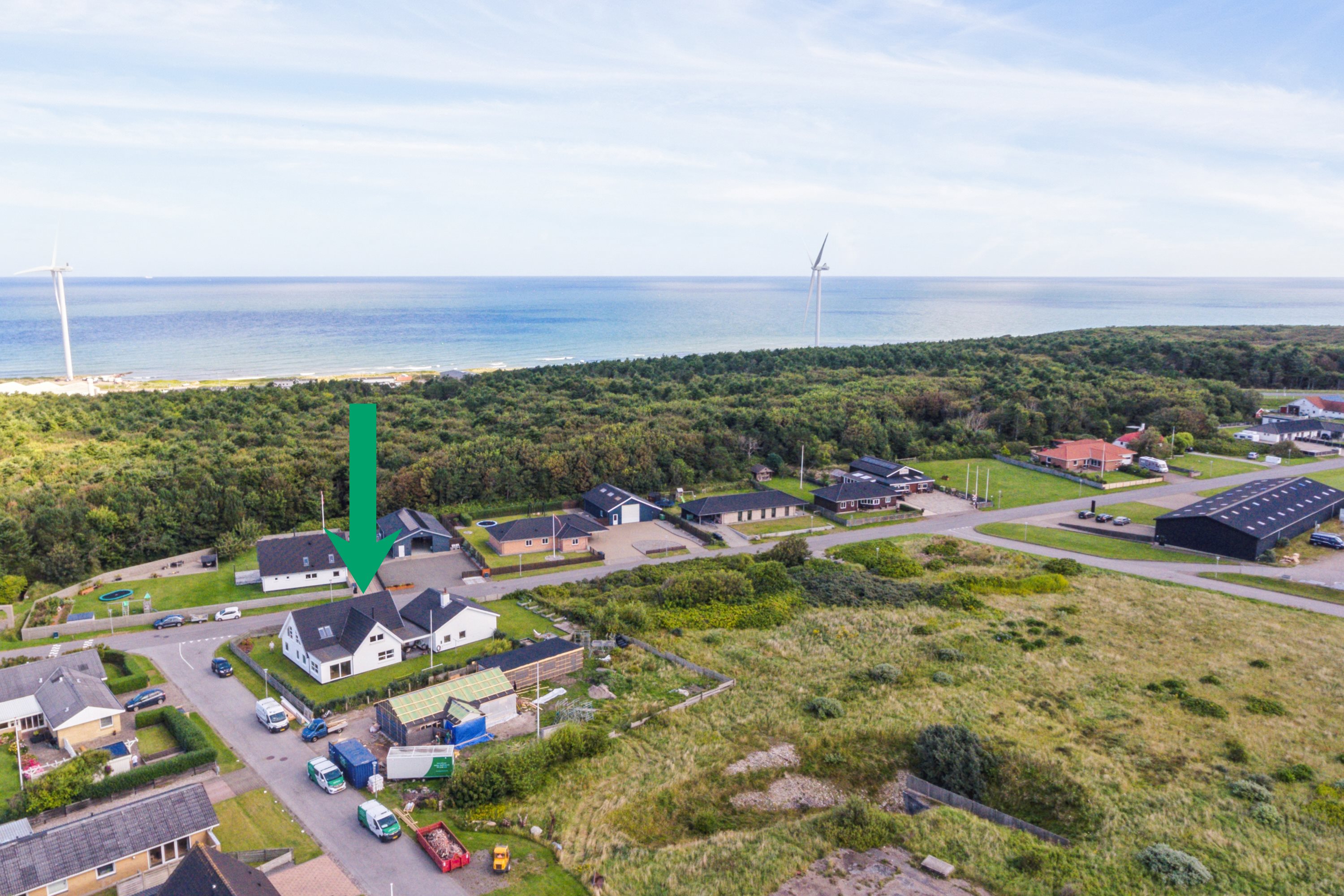 Fremhævet luftfoto billede i fuldskærmstilstand. Billede af Bødkervej 59, 7730 Hanstholm