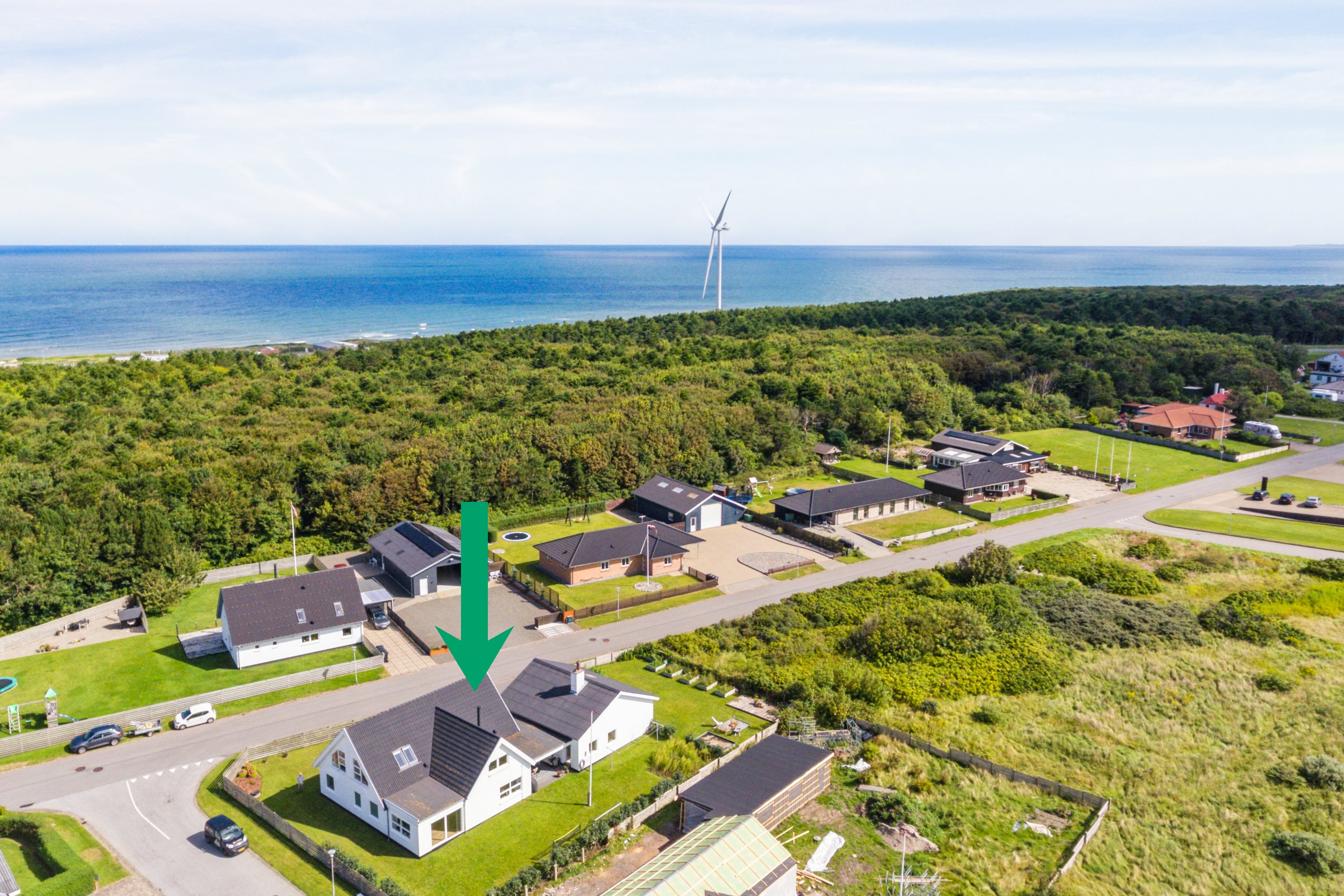 Fremhævet luftfoto billede i fuldskærmstilstand. Billede af Bødkervej 59, 7730 Hanstholm