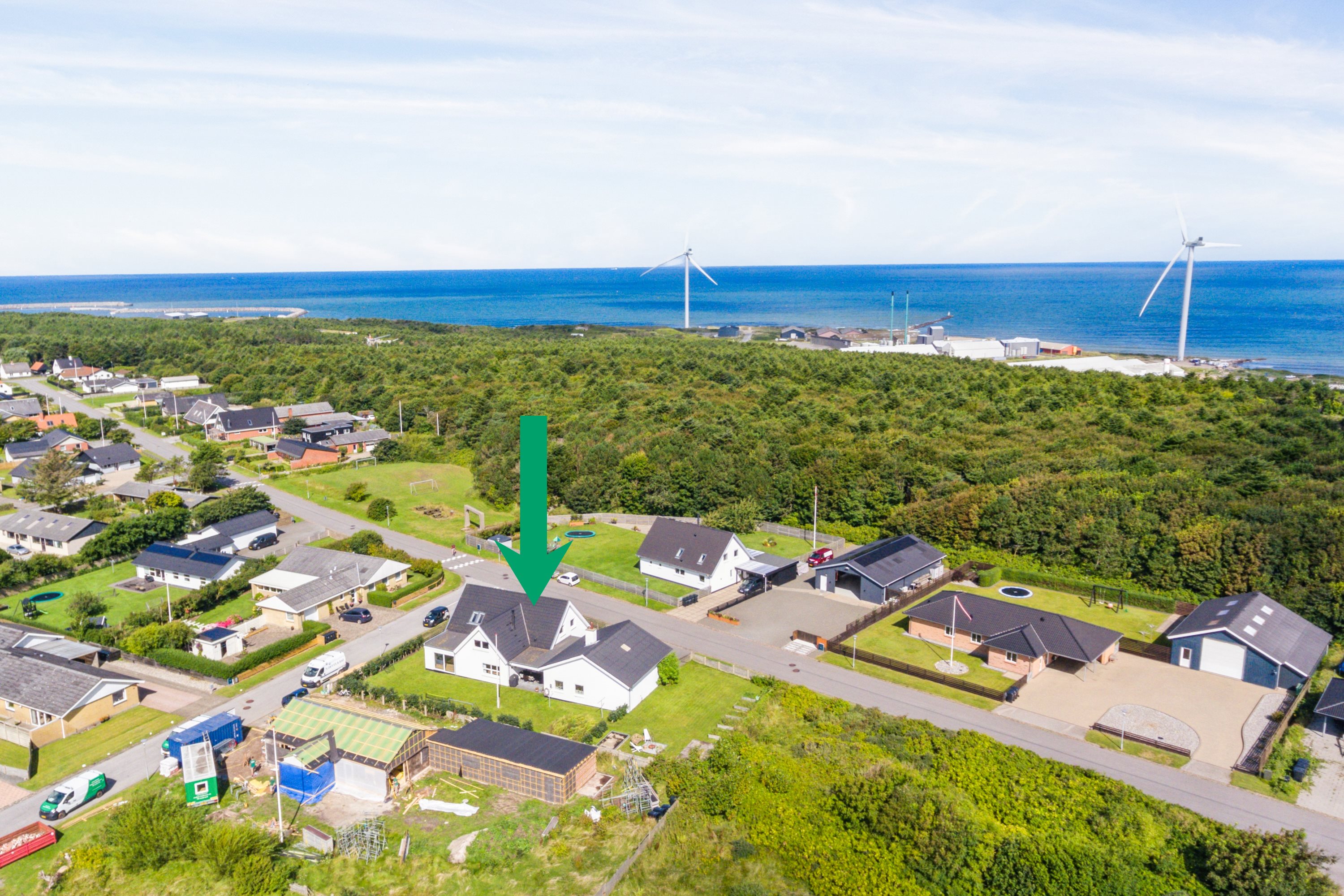 Fremhævet luftfoto billede i fuldskærmstilstand. Billede af Bødkervej 59, 7730 Hanstholm