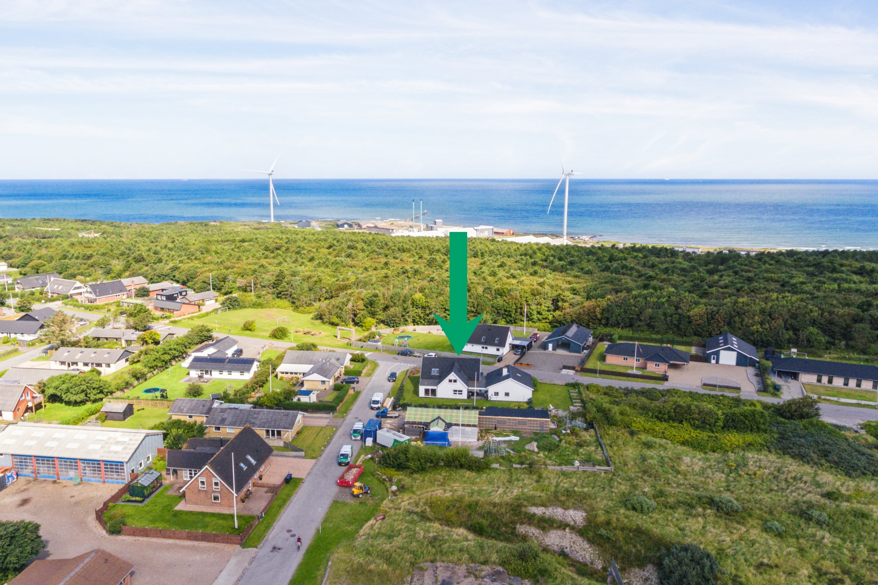 Fremhævet luftfoto billede i fuldskærmstilstand. Billede af Bødkervej 59, 7730 Hanstholm