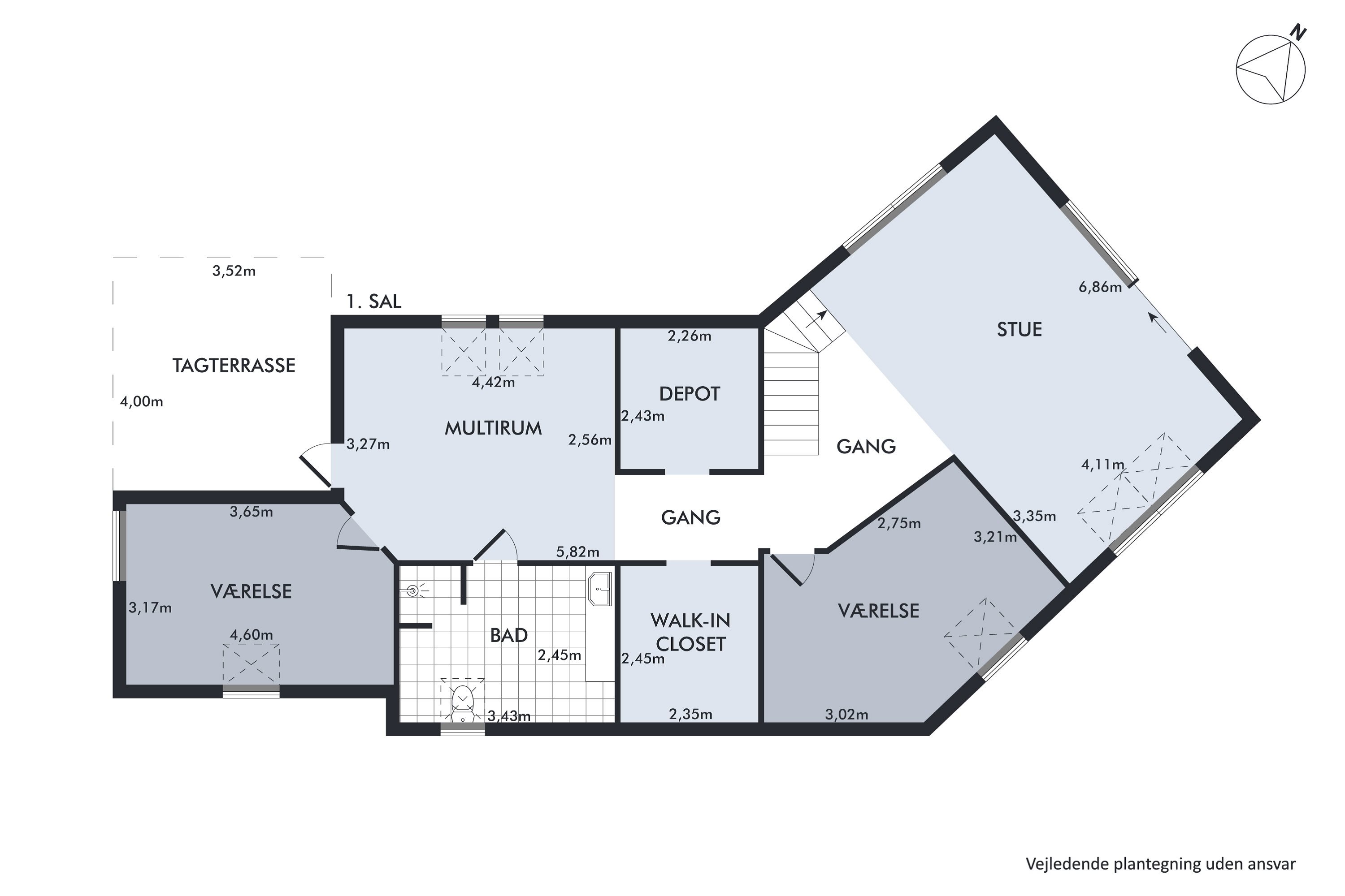 Plantegninger billede af Skolemarken 19, Grønfeld, 8400 Ebeltoft