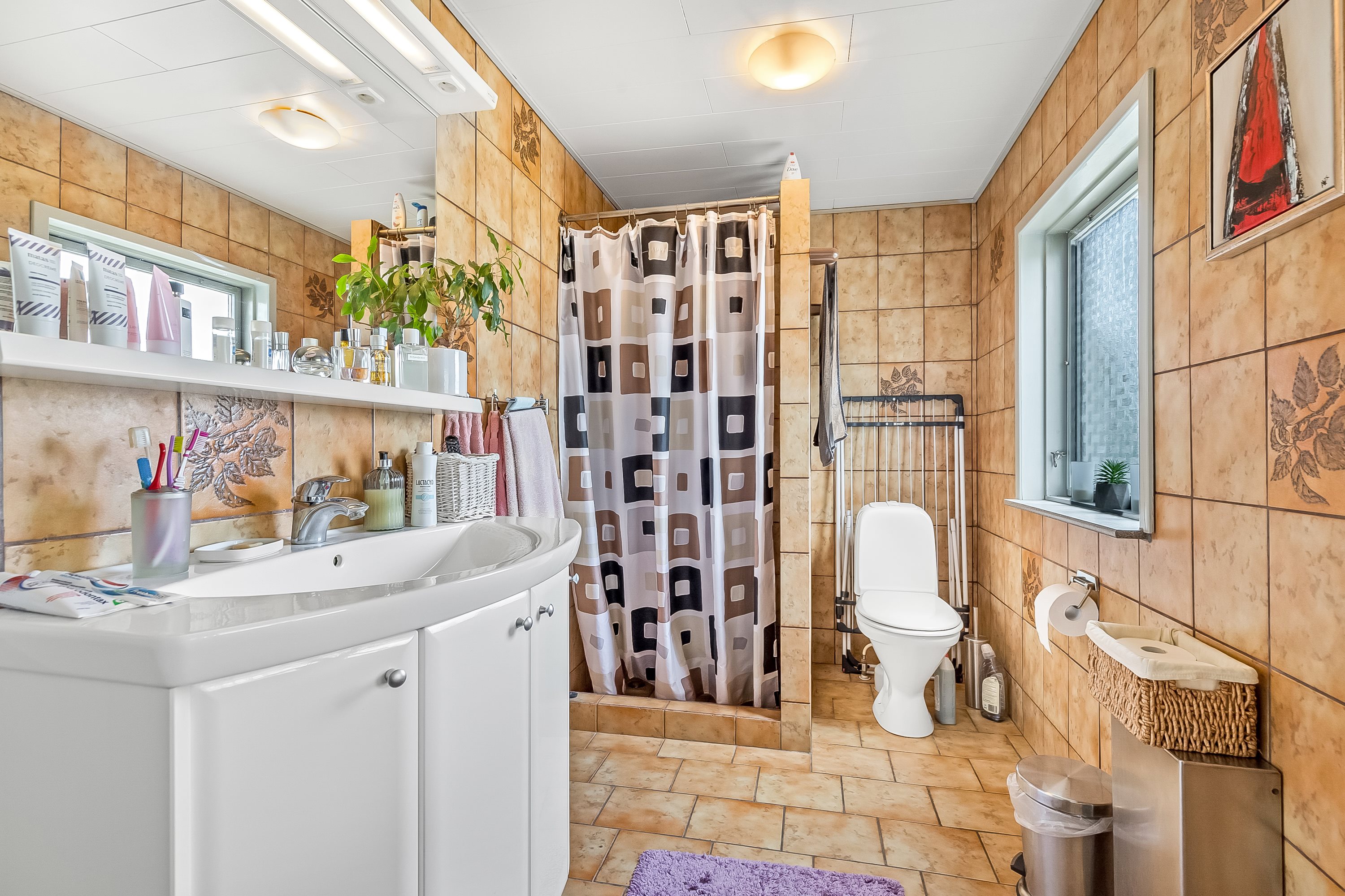 Fremhævet badeværelse billede i fuldskærmstilstand. Billede af Fjællebrovej 13, 6093 Sjølund