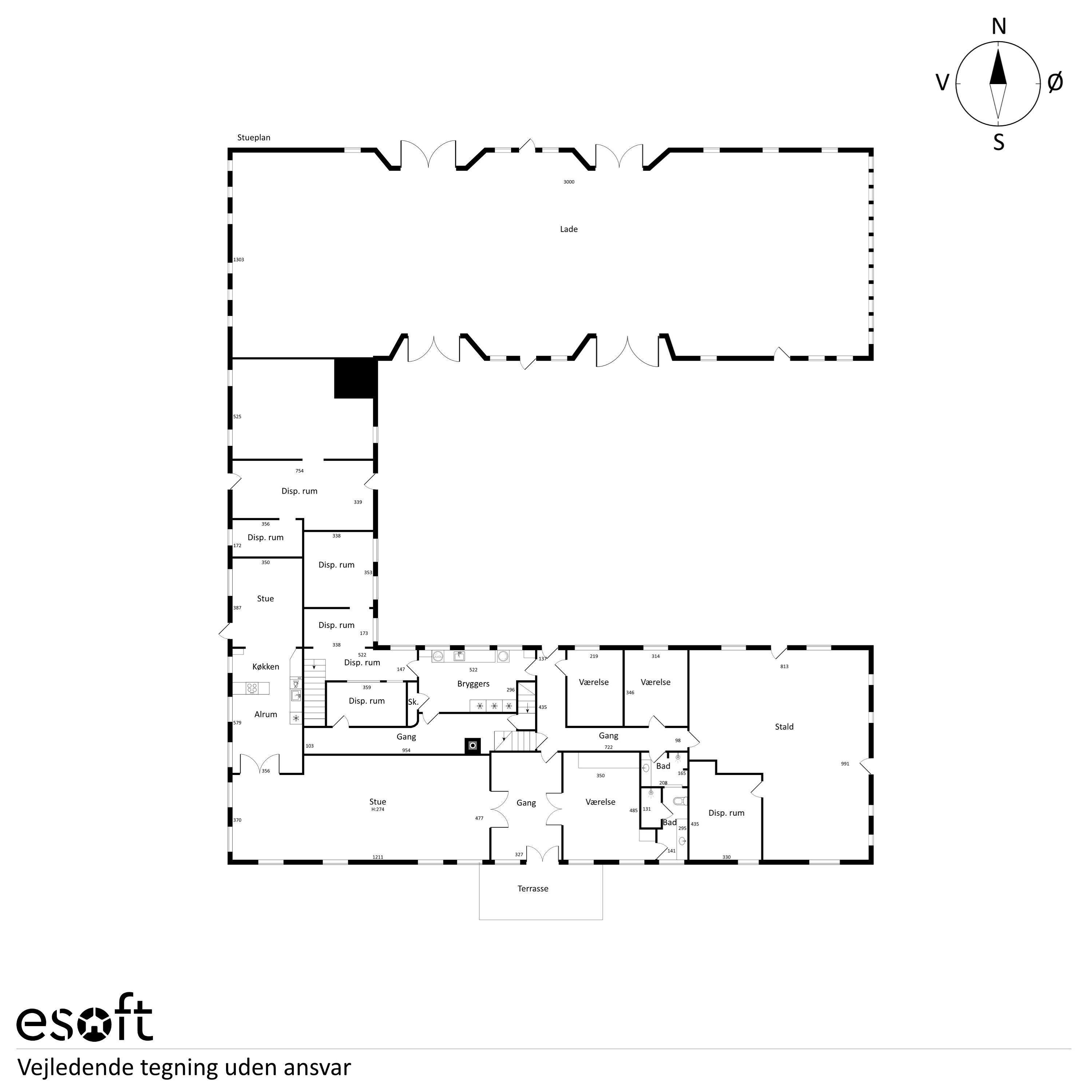 Plantegninger billede af Ved Åen 16, Møgeltønder, 6270 Tønder