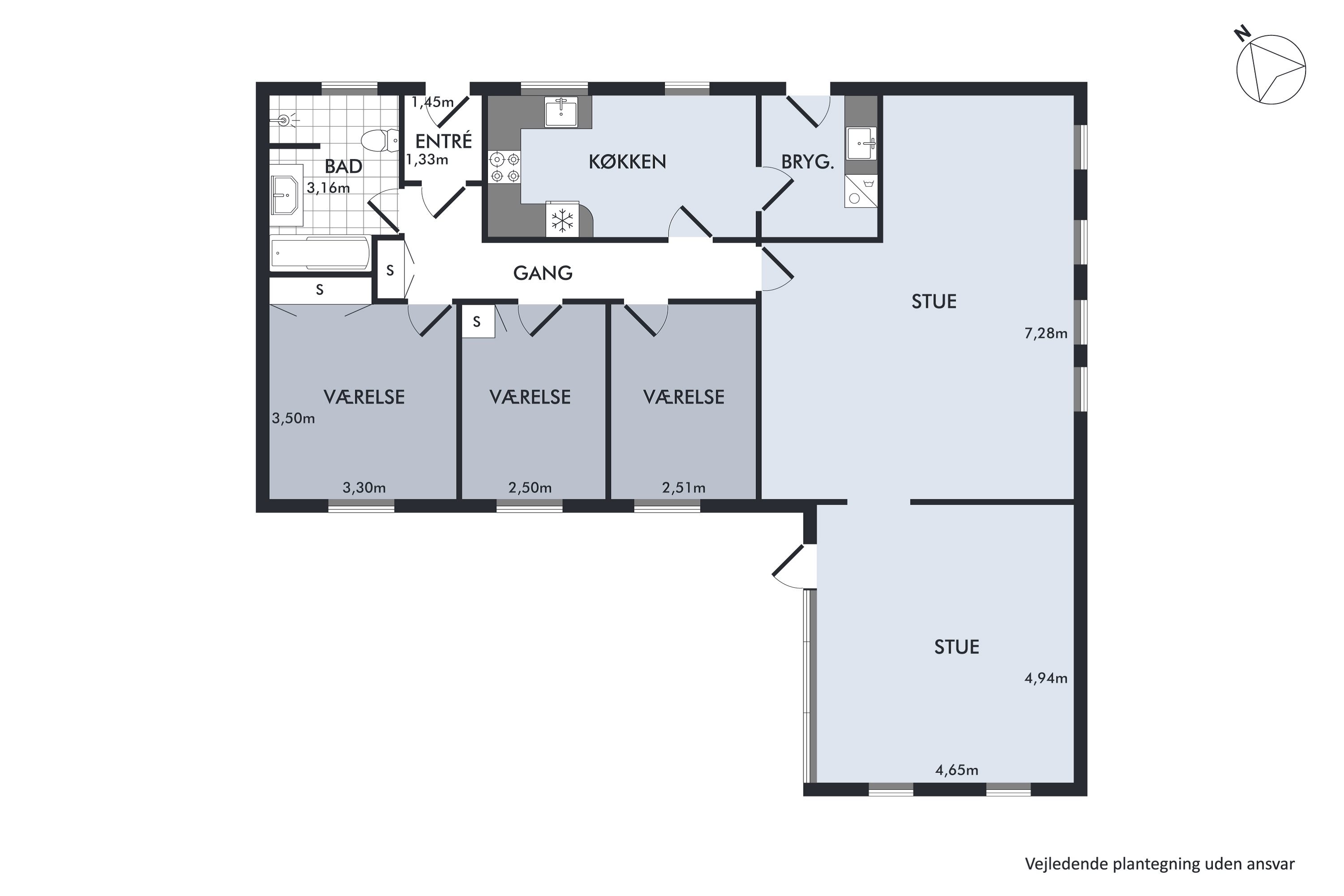 Plantegninger billede af Ørnevej 19, 9700 Brønderslev