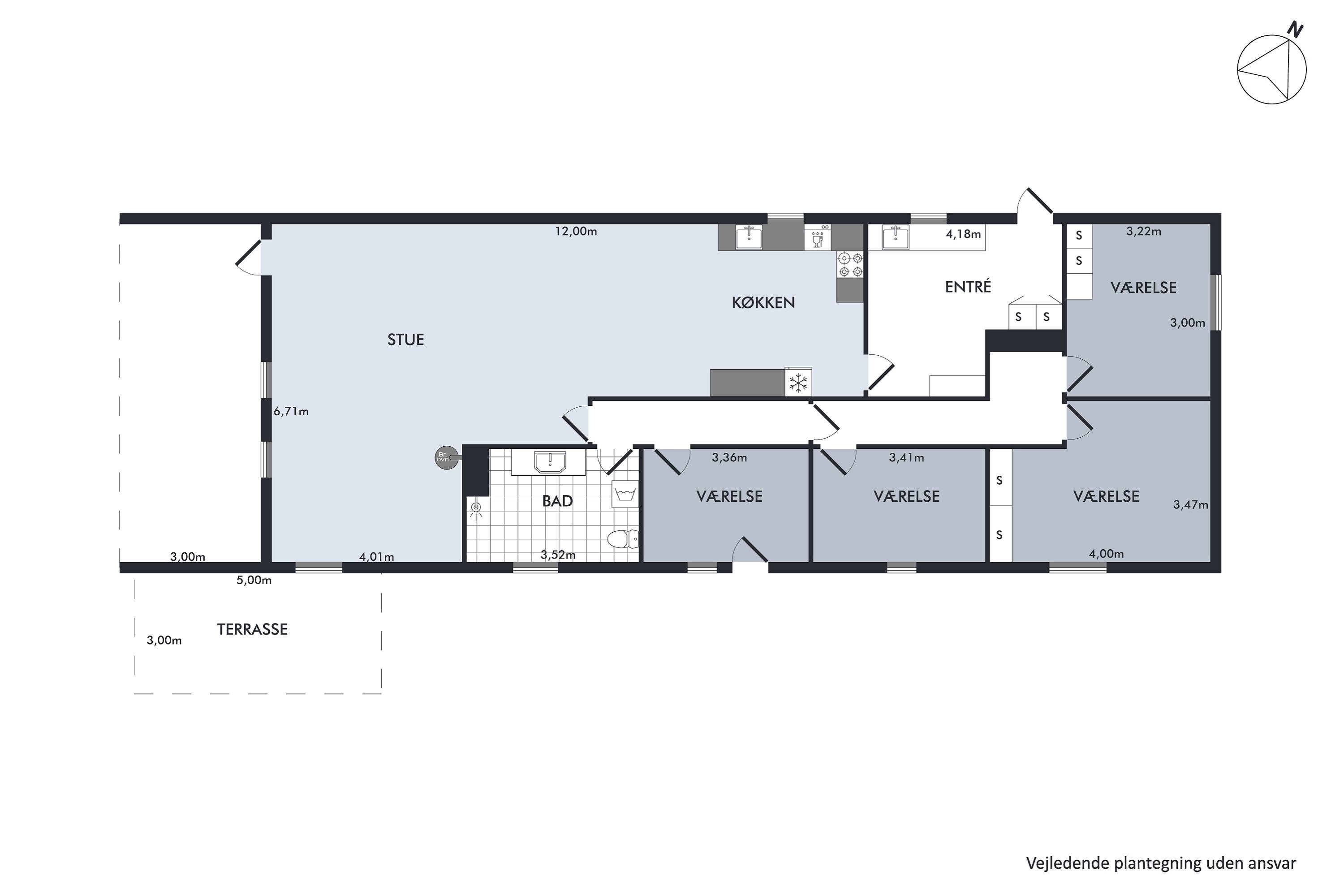 Plantegninger billede af Tranekærvej 91, Kaas, 9490 Pandrup