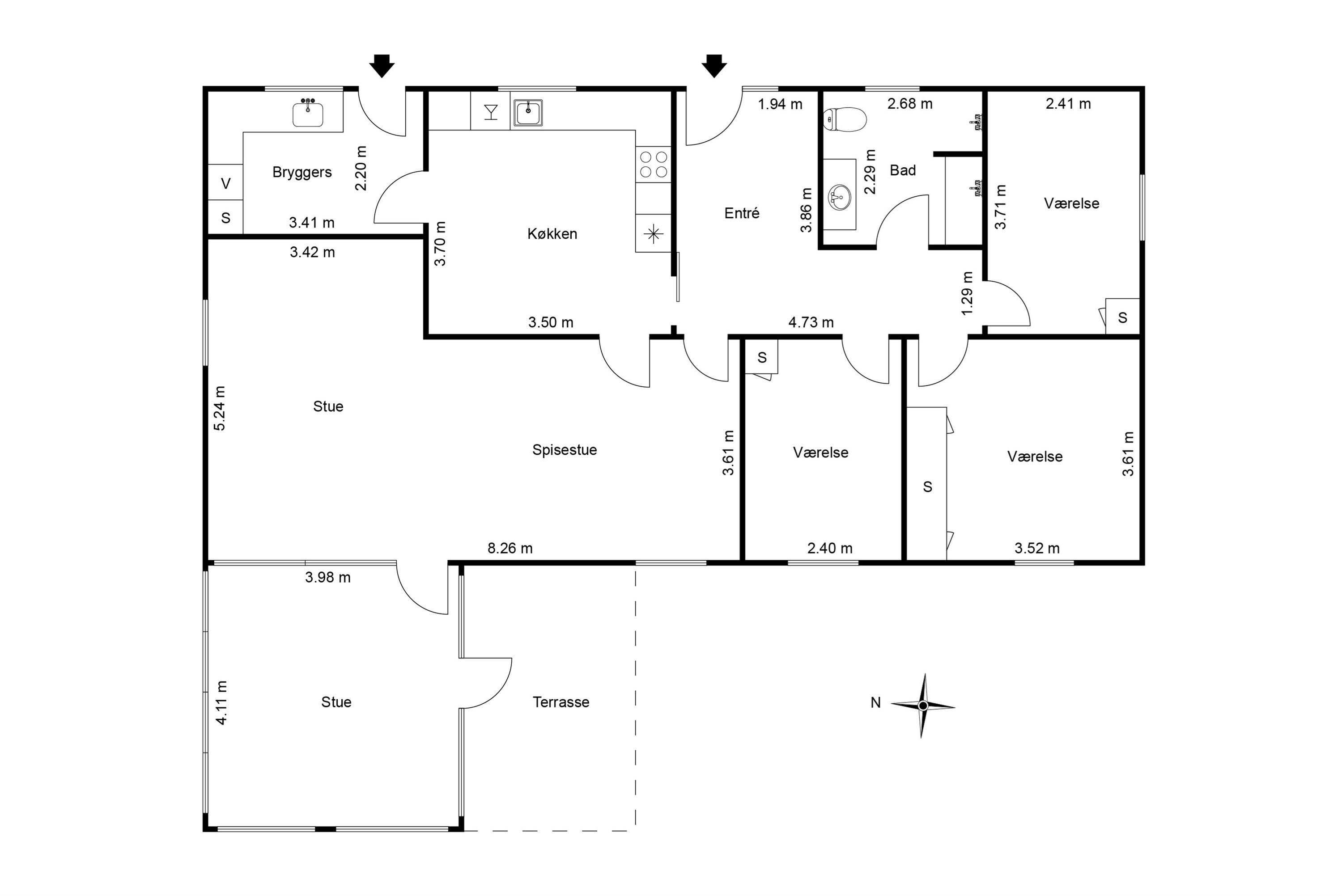 Plantegninger billede af Højlundsvej 42, 9750 Østervrå