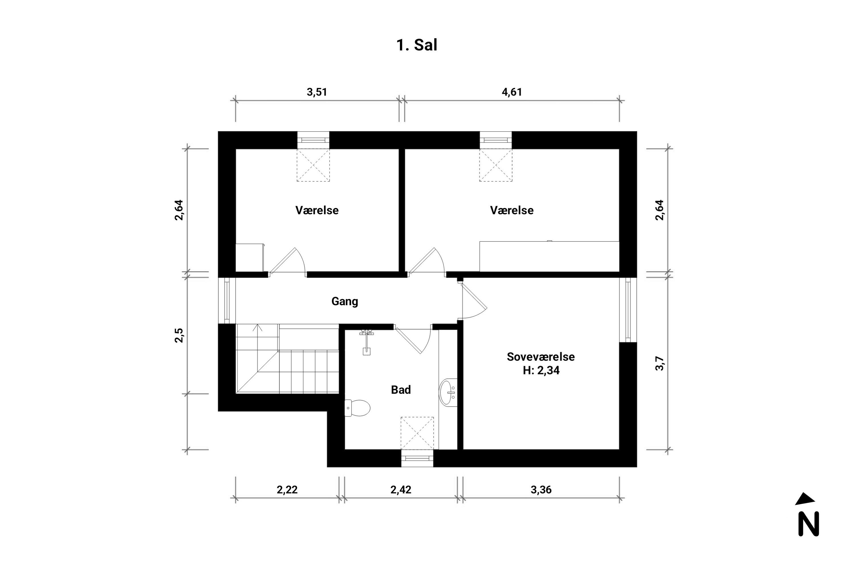 Plantegninger billede af Rønvej 8, 4850 Stubbekøbing