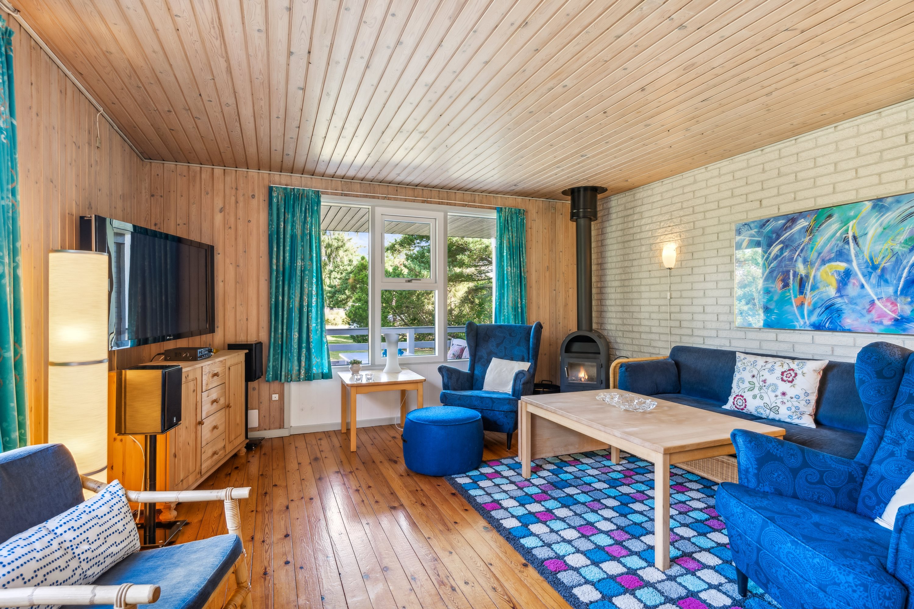 Fremhævet stue billede i fuldskærmstilstand. Billede af Øreflippen 52, Øer Strand, 8400 Ebeltoft