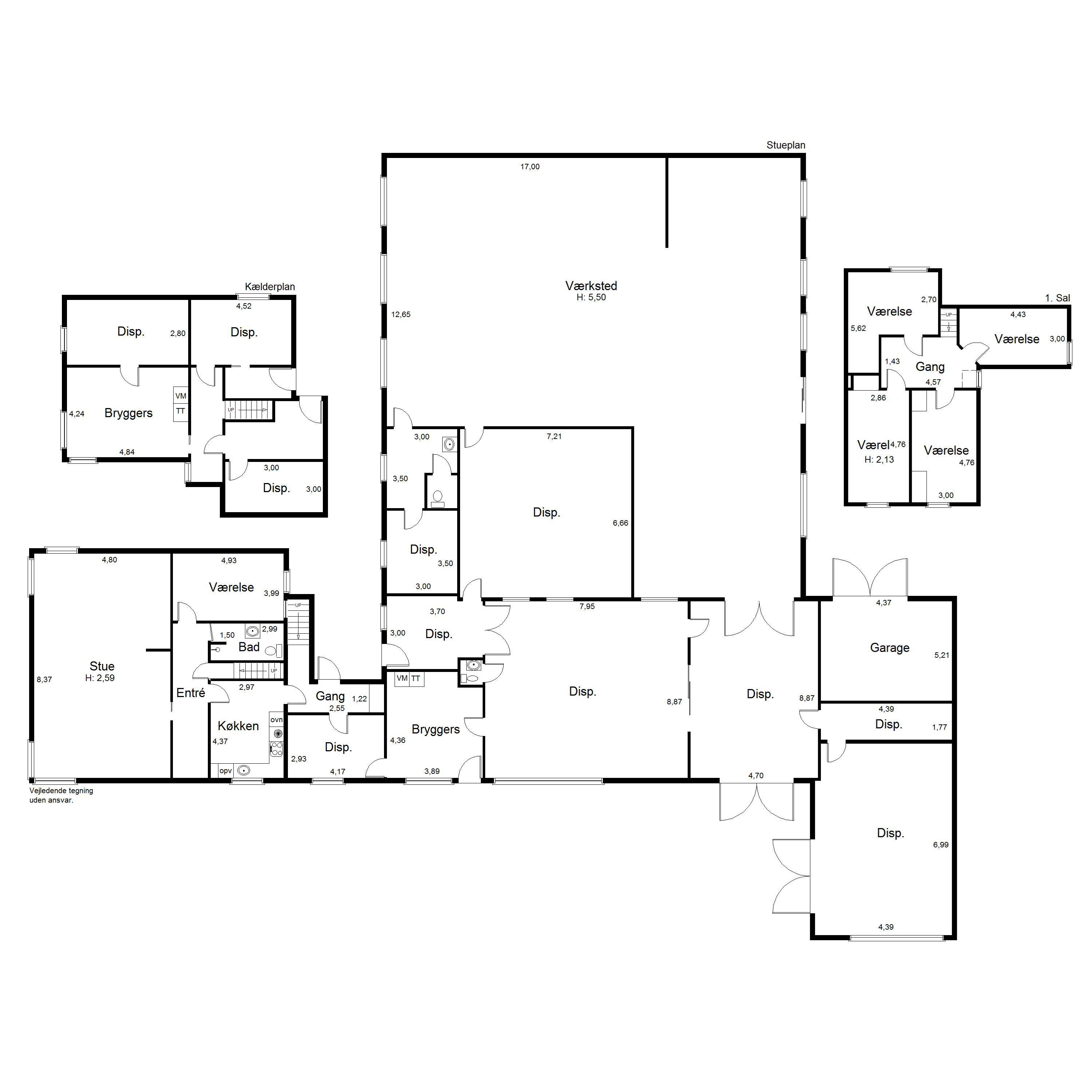 Plantegninger billede af Odensevej 146, Aunslev, 5800 Nyborg