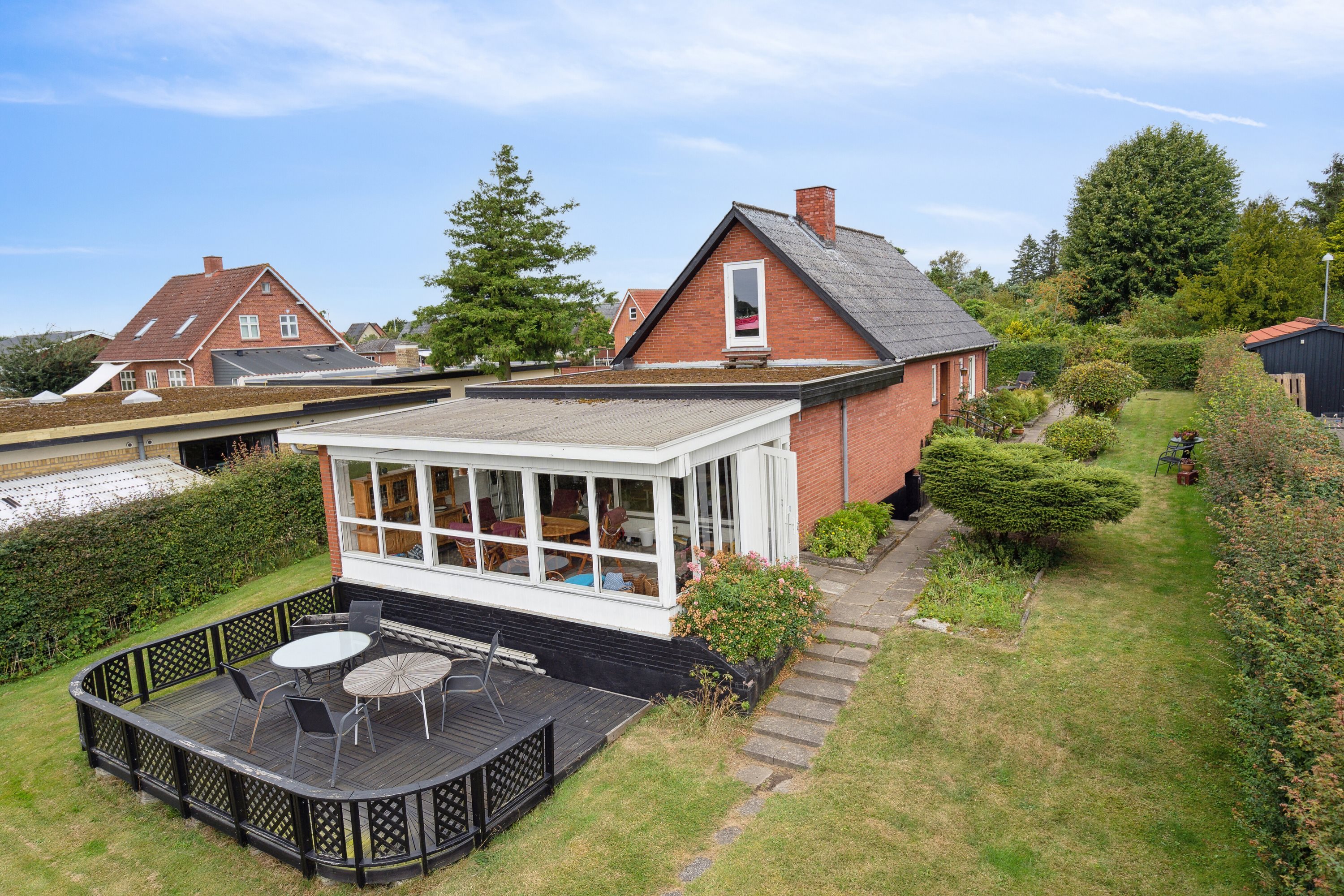 Fremhævet set fra haven billede i fuldskærmstilstand. Billede af Freerslevvej 28, 4690 Haslev