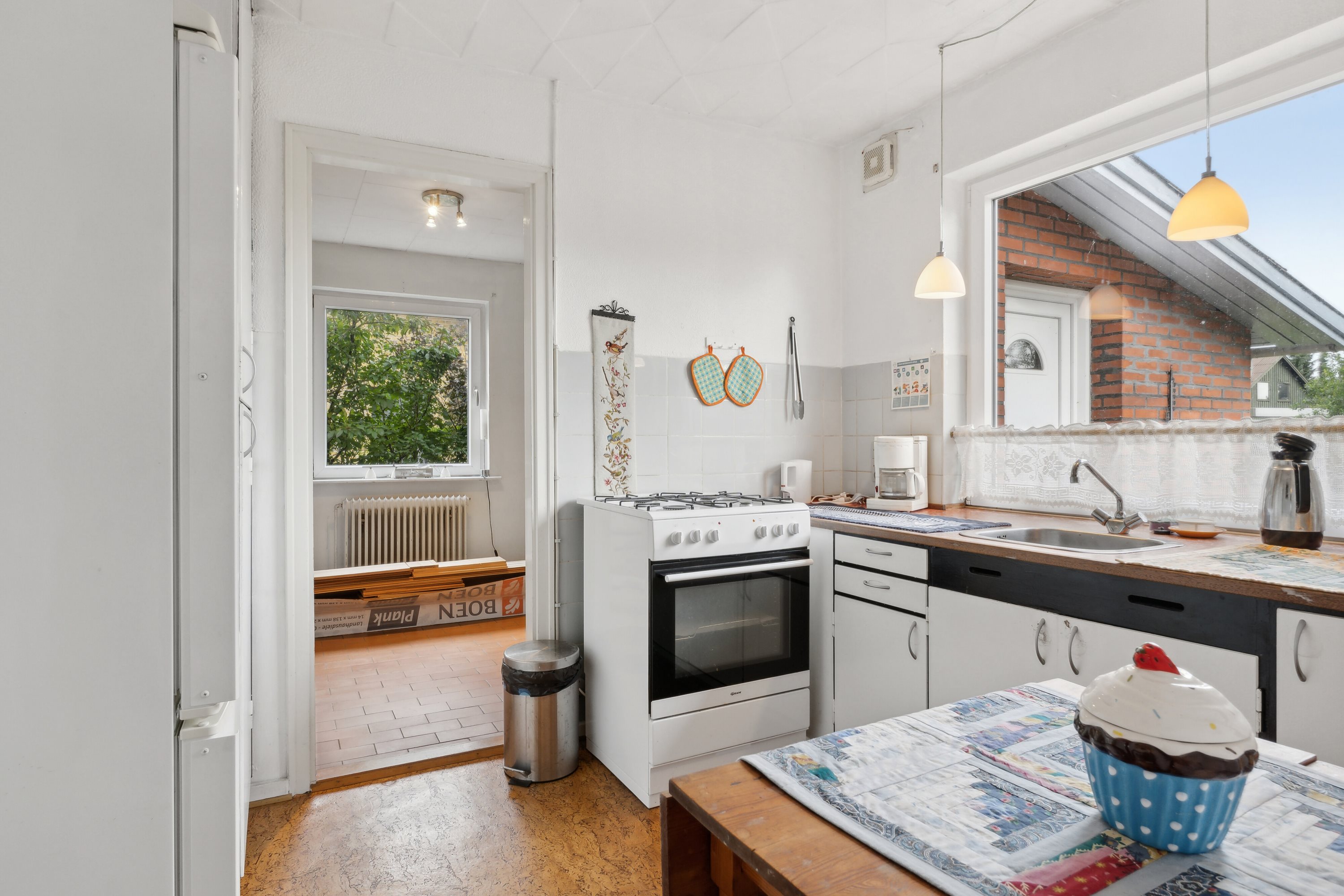 Fremhævet køkken billede i fuldskærmstilstand. Billede af Buen 29, 9881 Bindslev