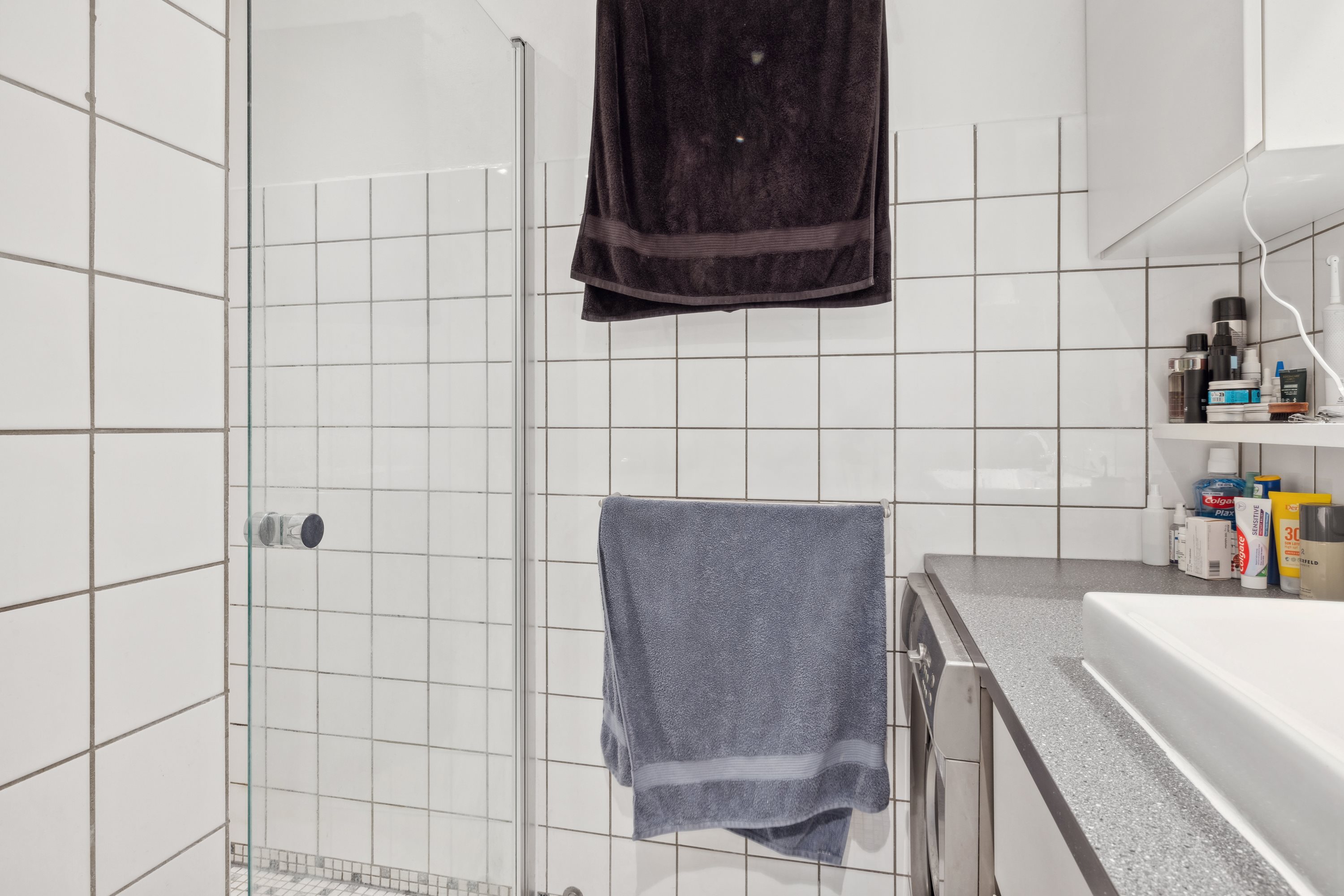 Fremhævet badeværelse billede i fuldskærmstilstand. Billede af Pebermyntevej 49, 1. tv., 8800 Viborg