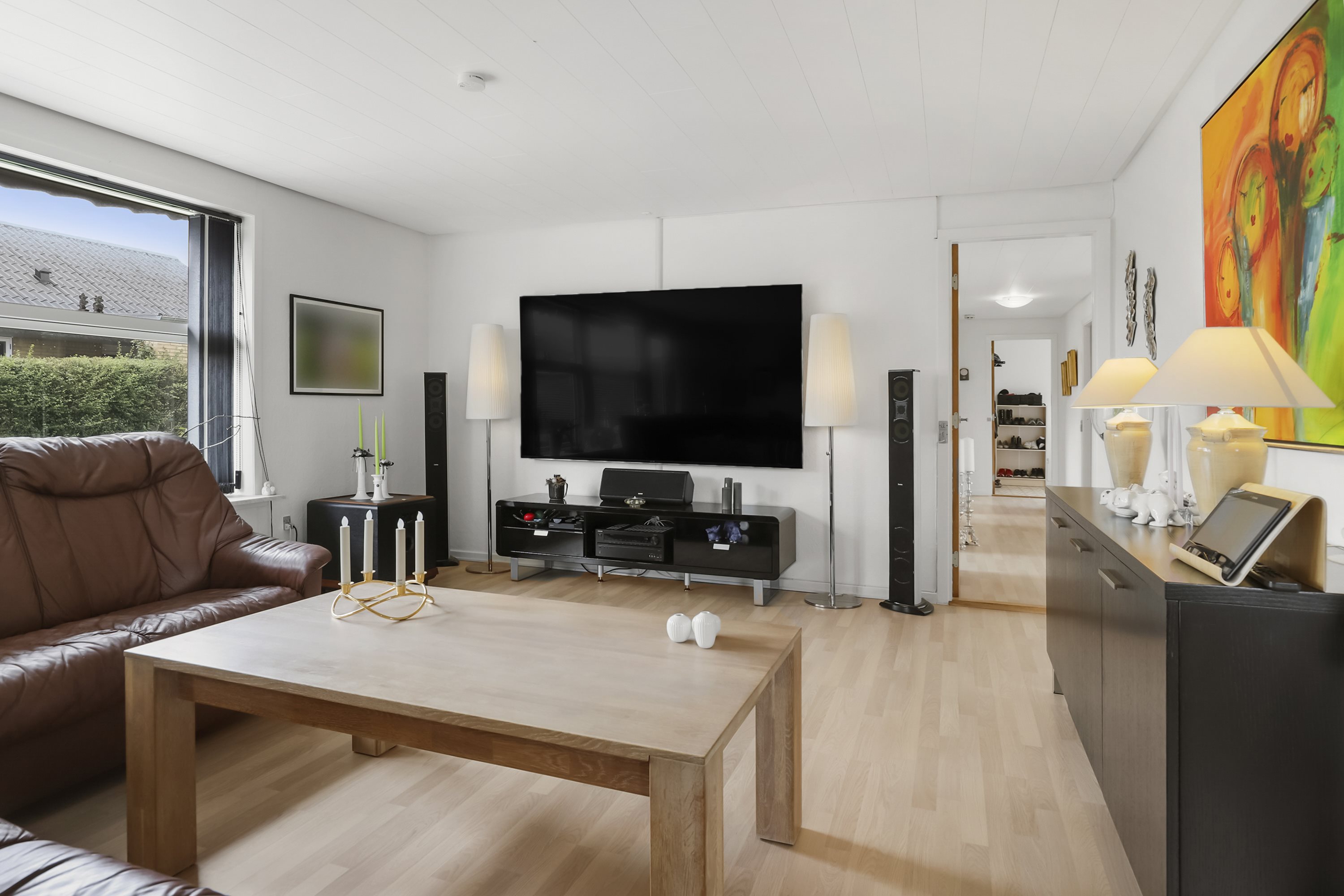 Fremhævet stue billede i fuldskærmstilstand. Billede af Høgevej 13, 9640 Farsø