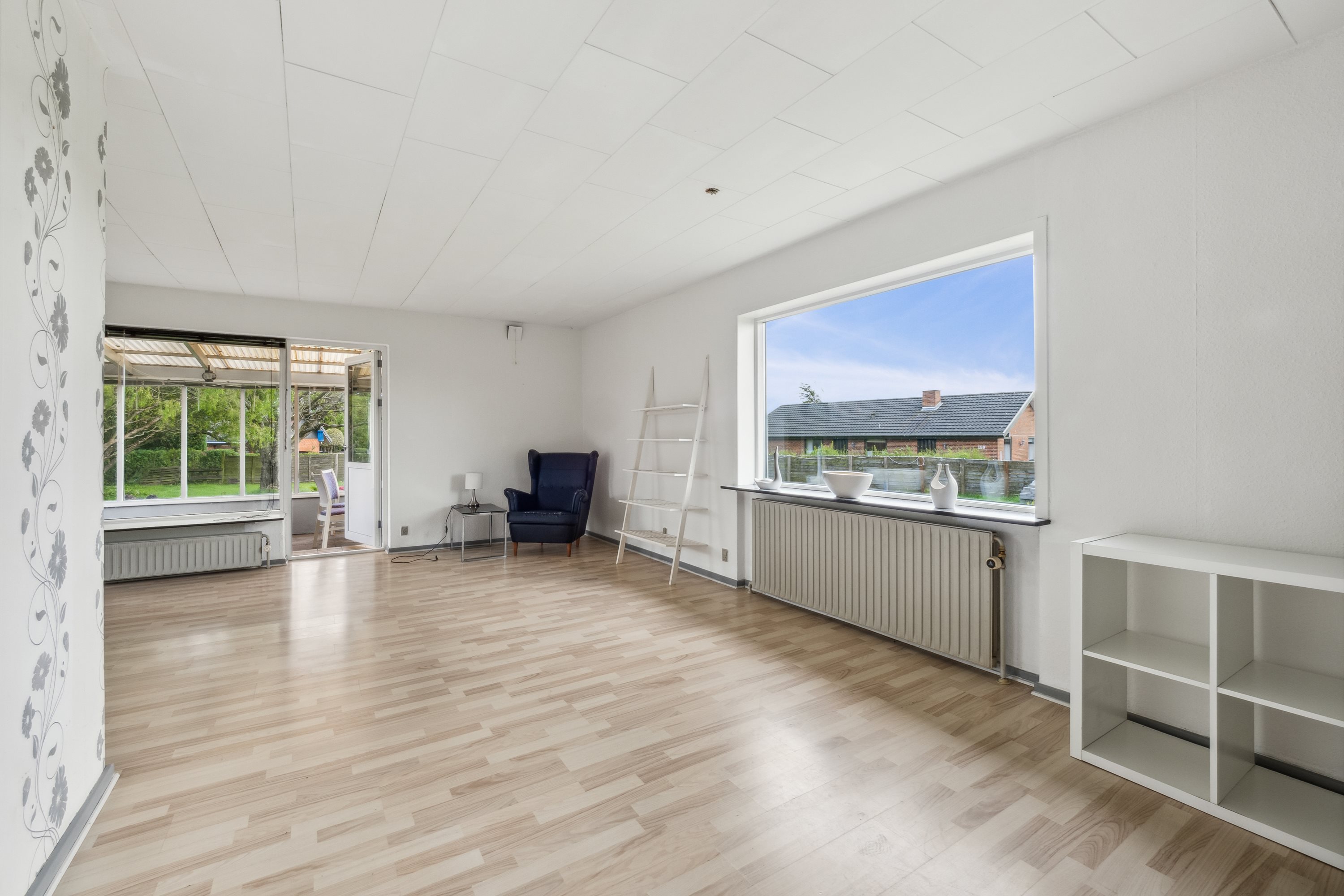 Fremhævet stue billede i fuldskærmstilstand. Billede af Lundøvej 208, Lundø, 7840 Højslev