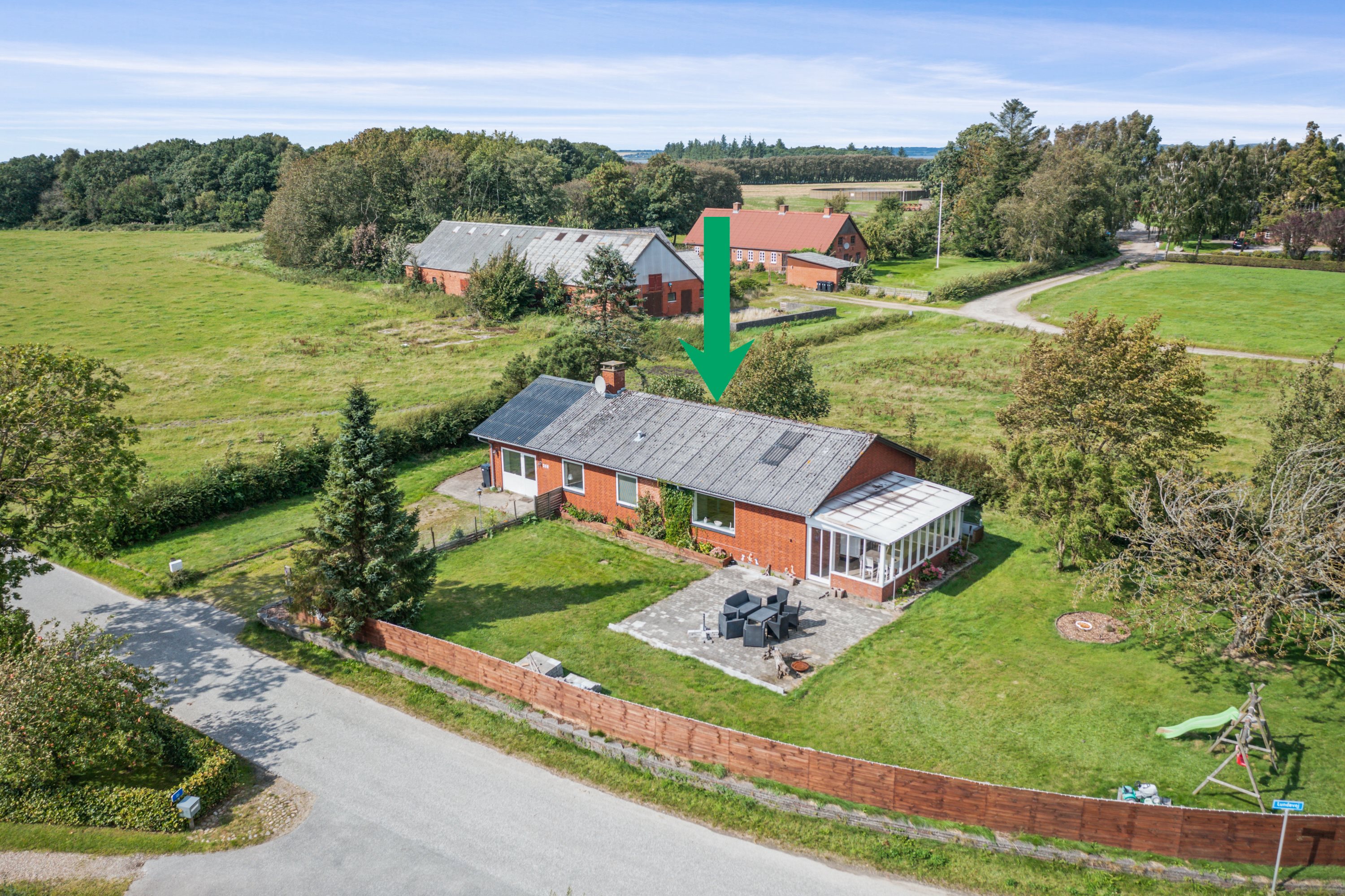 Miniaturebillede 1: luftfoto. Billede af Lundøvej 208, Lundø, 7840 Højslev