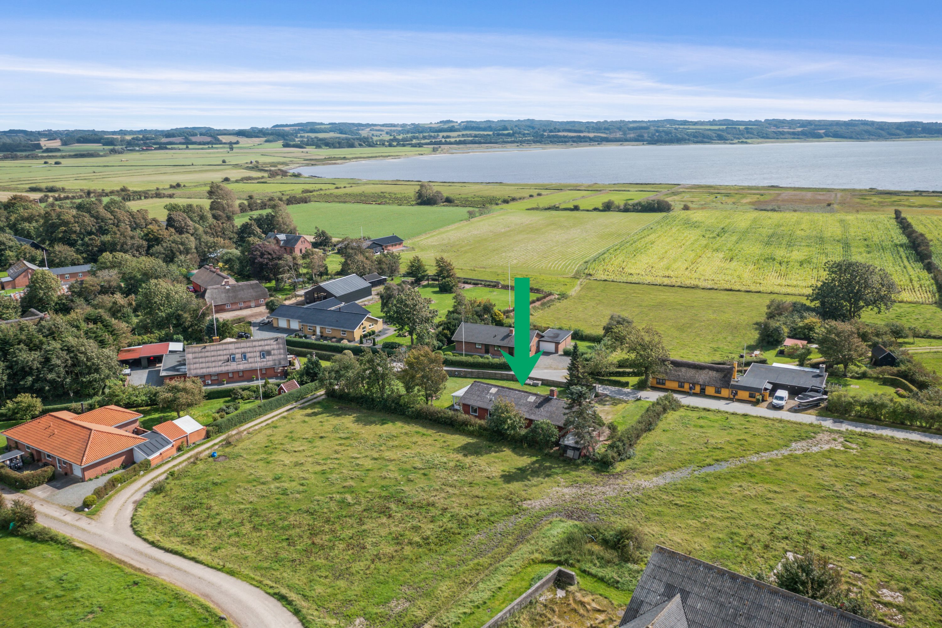 Fremhævet luftfoto billede i fuldskærmstilstand. Billede af Lundøvej 208, Lundø, 7840 Højslev